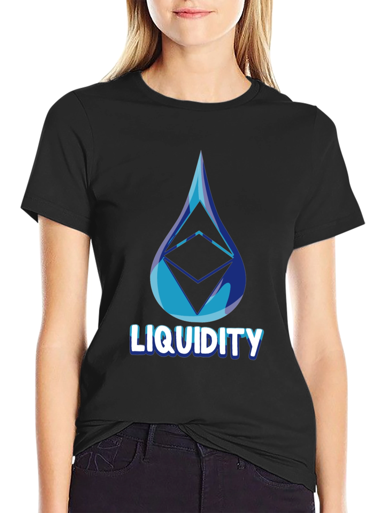 Black Liquidity Crypto Tee - Stylish Ethereum Design view 2