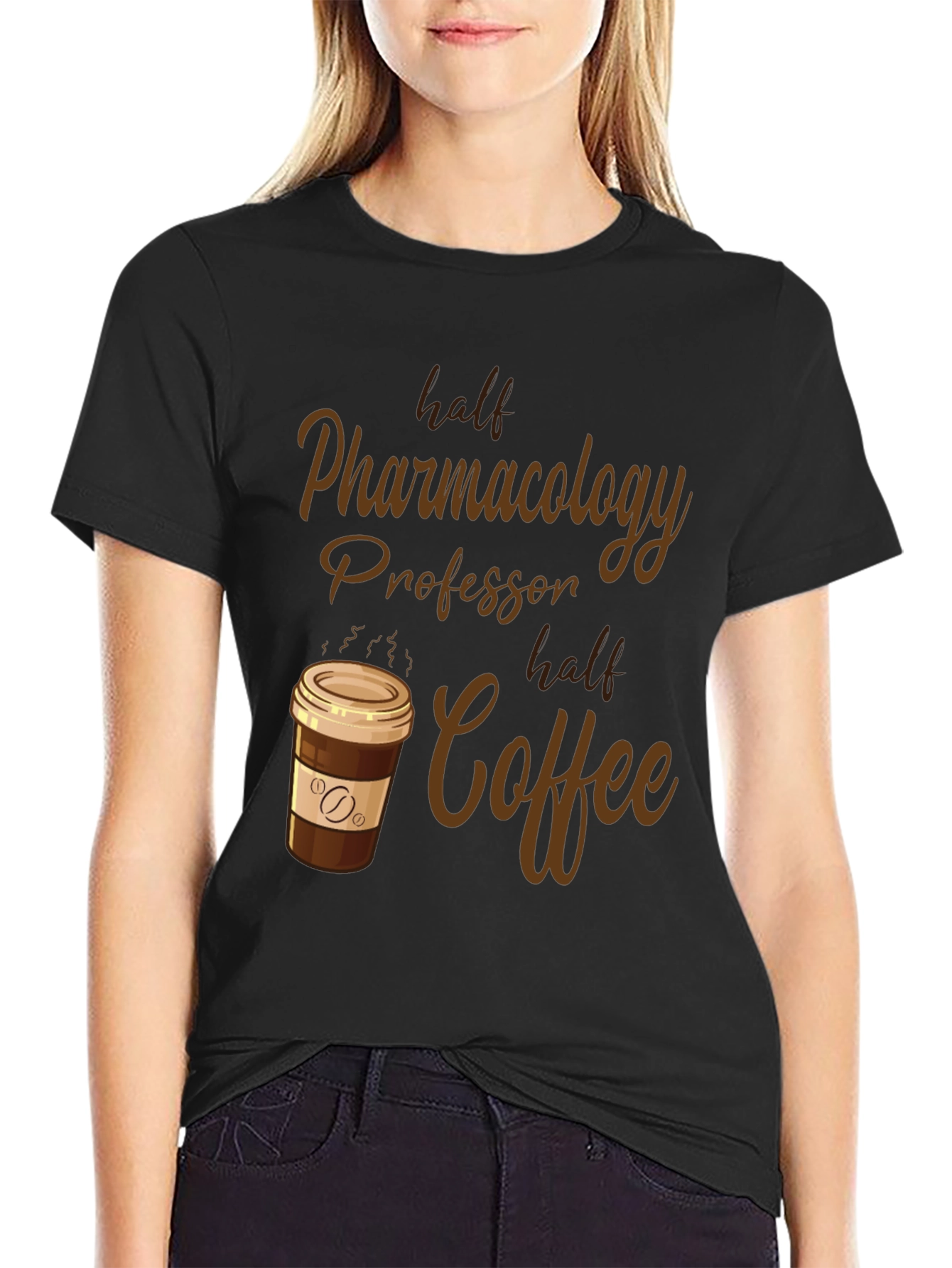 Black Pharmacology Professor Coffee Lover T-Shirt view 2