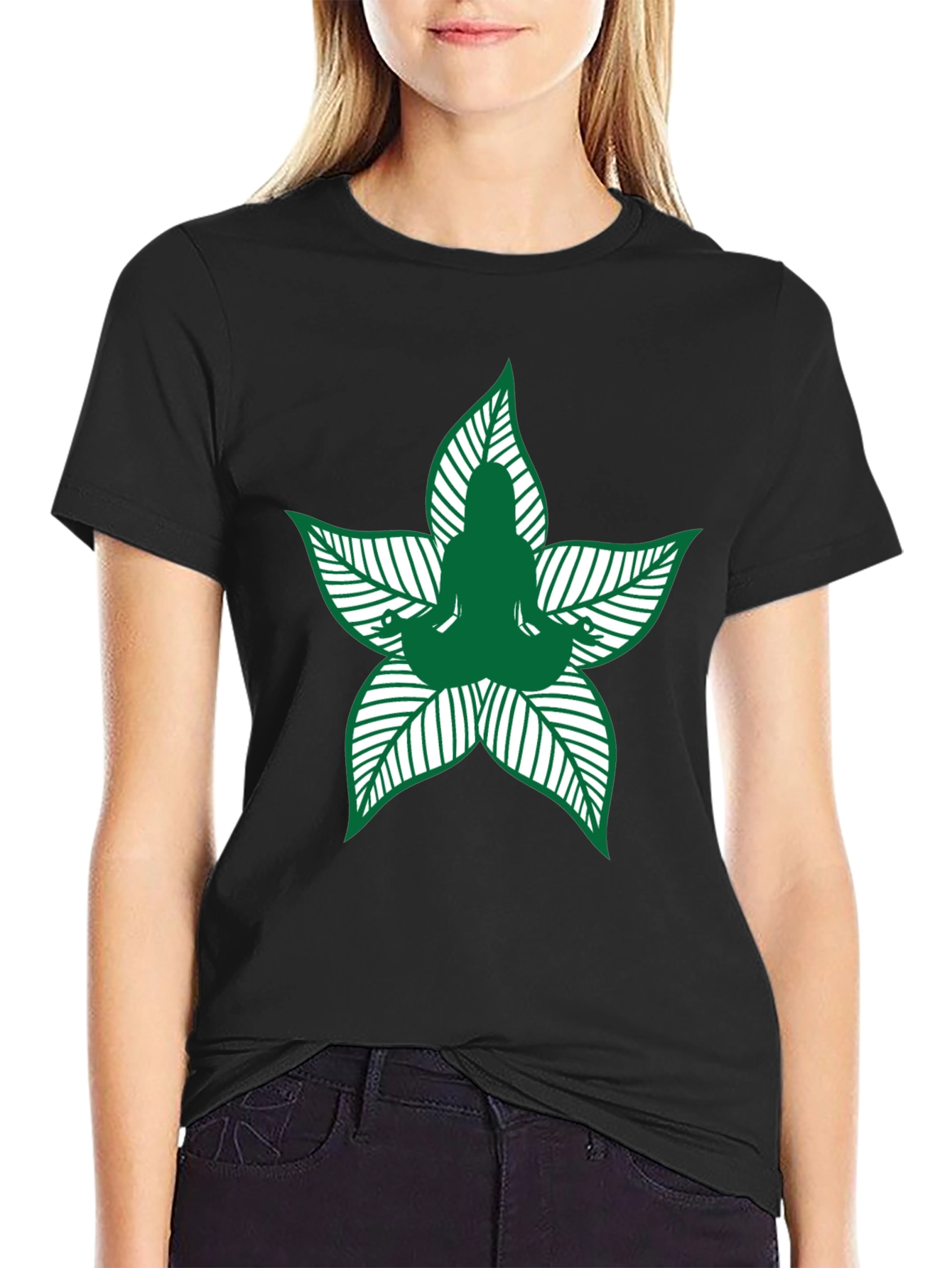 Yoga Leaf T-Shirt - Meditation Tee - 2