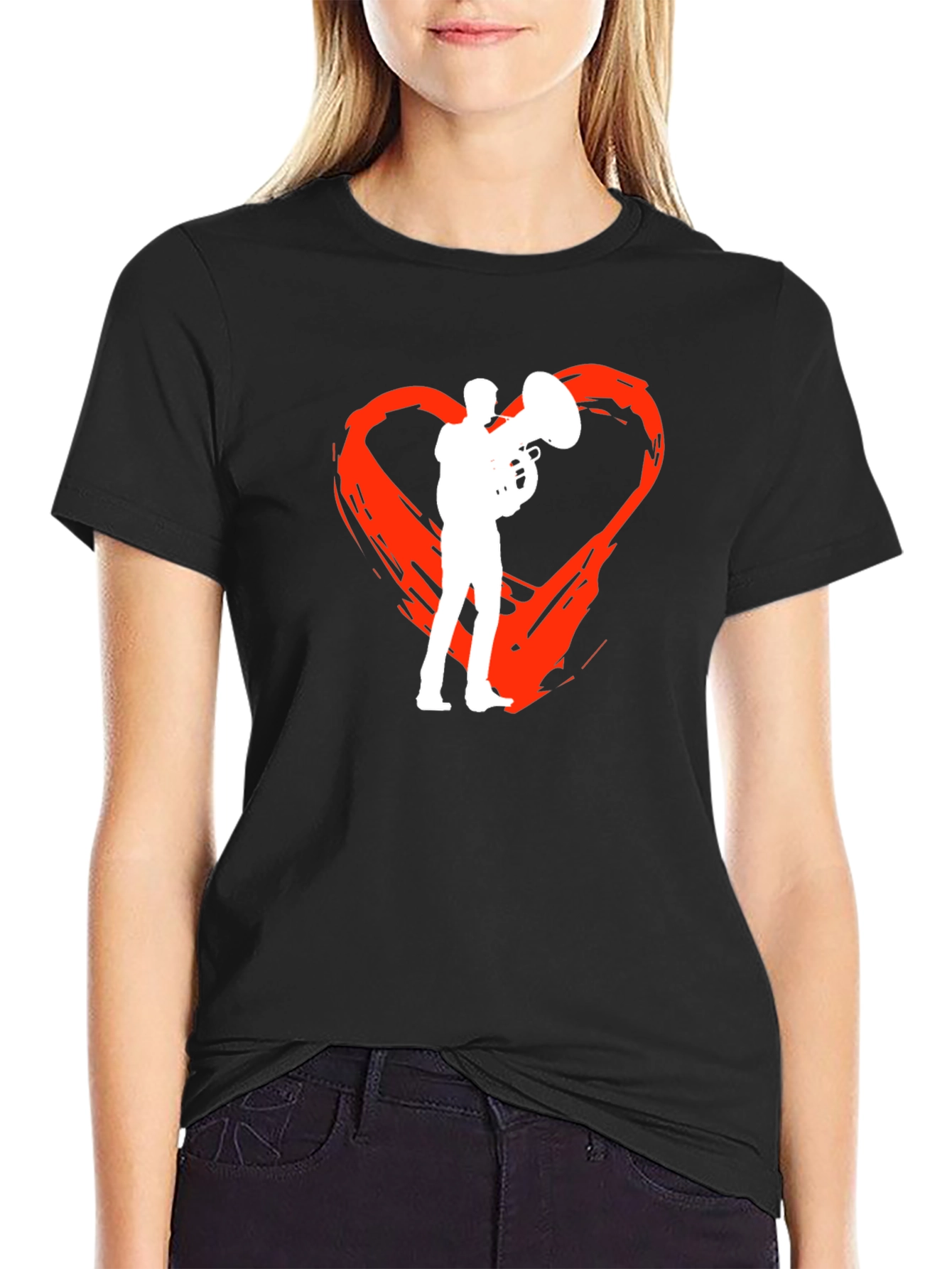 Black Tuba Heartbeat T-Shirt view 2