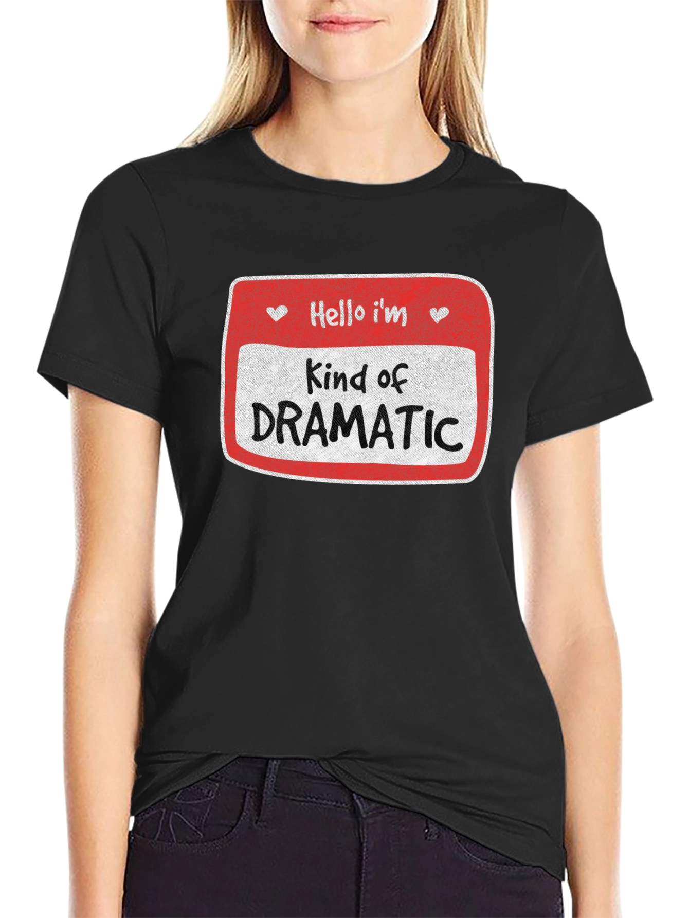 Black Kind of Dramatic T-Shirt - Novelty Humor Tee view 2