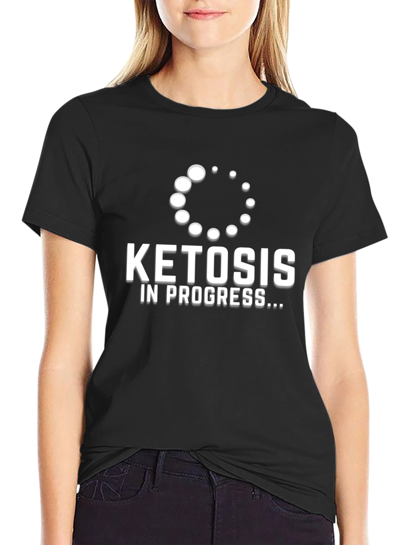 Black Ketosis in Progress T-Shirt, Keto Diet Apparel view 2