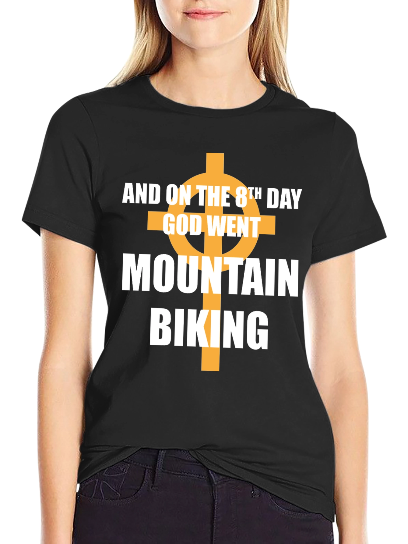Black Mountain Biking Graphic Tee - "And on the 8th Day..." view 2