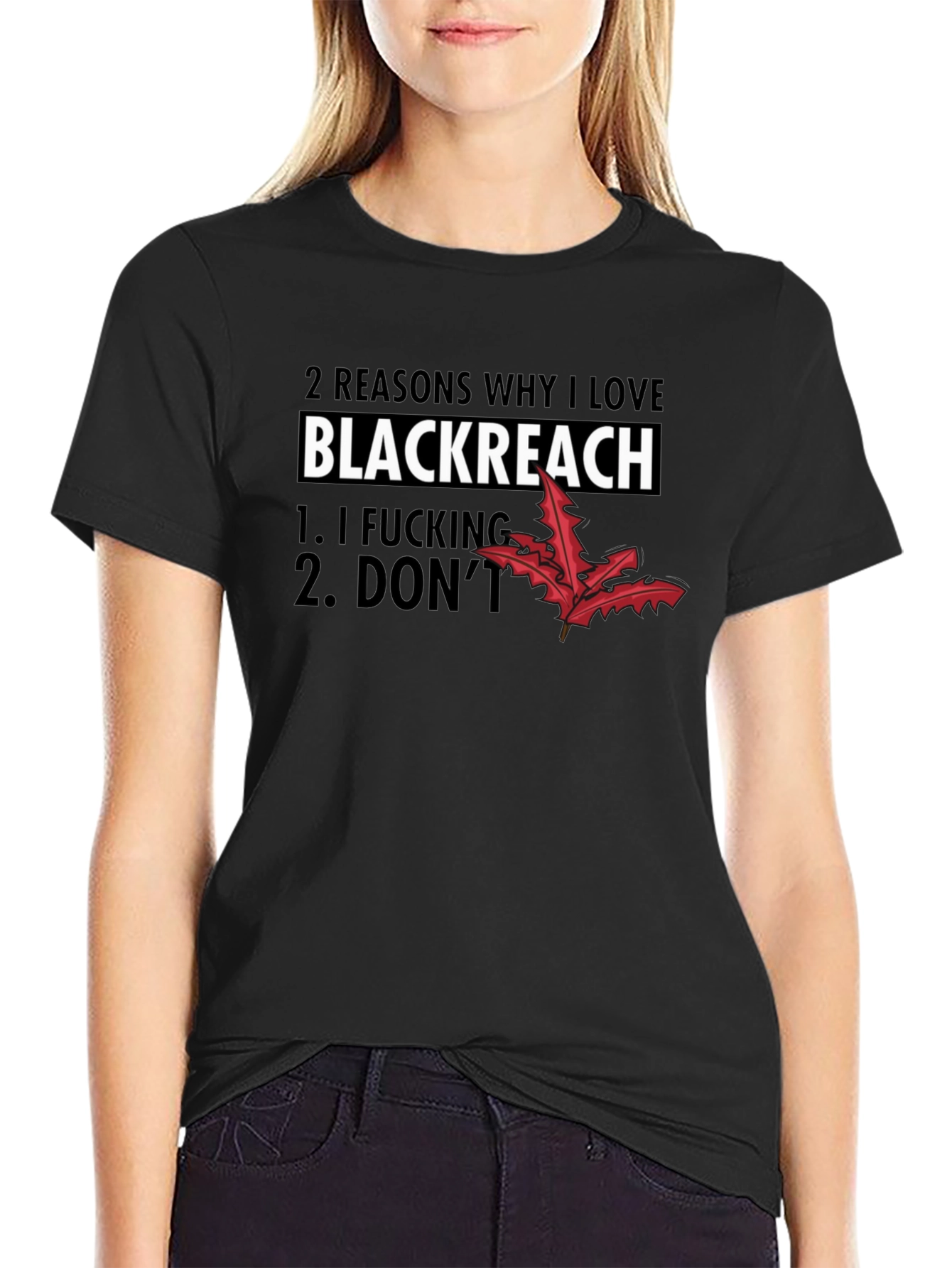 Black Blackreach Funny Graphic T-Shirt view 2