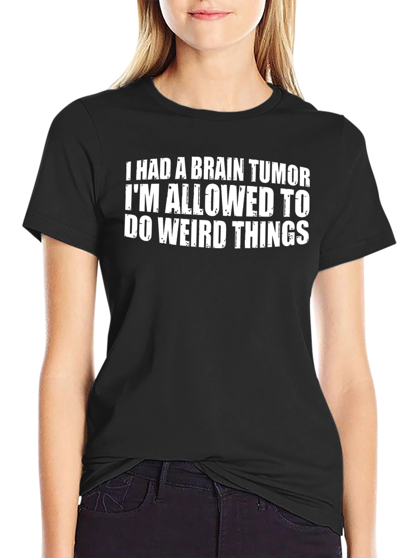 Black Brain Tumor Funny Novelty Graphic T-Shirt view 2
