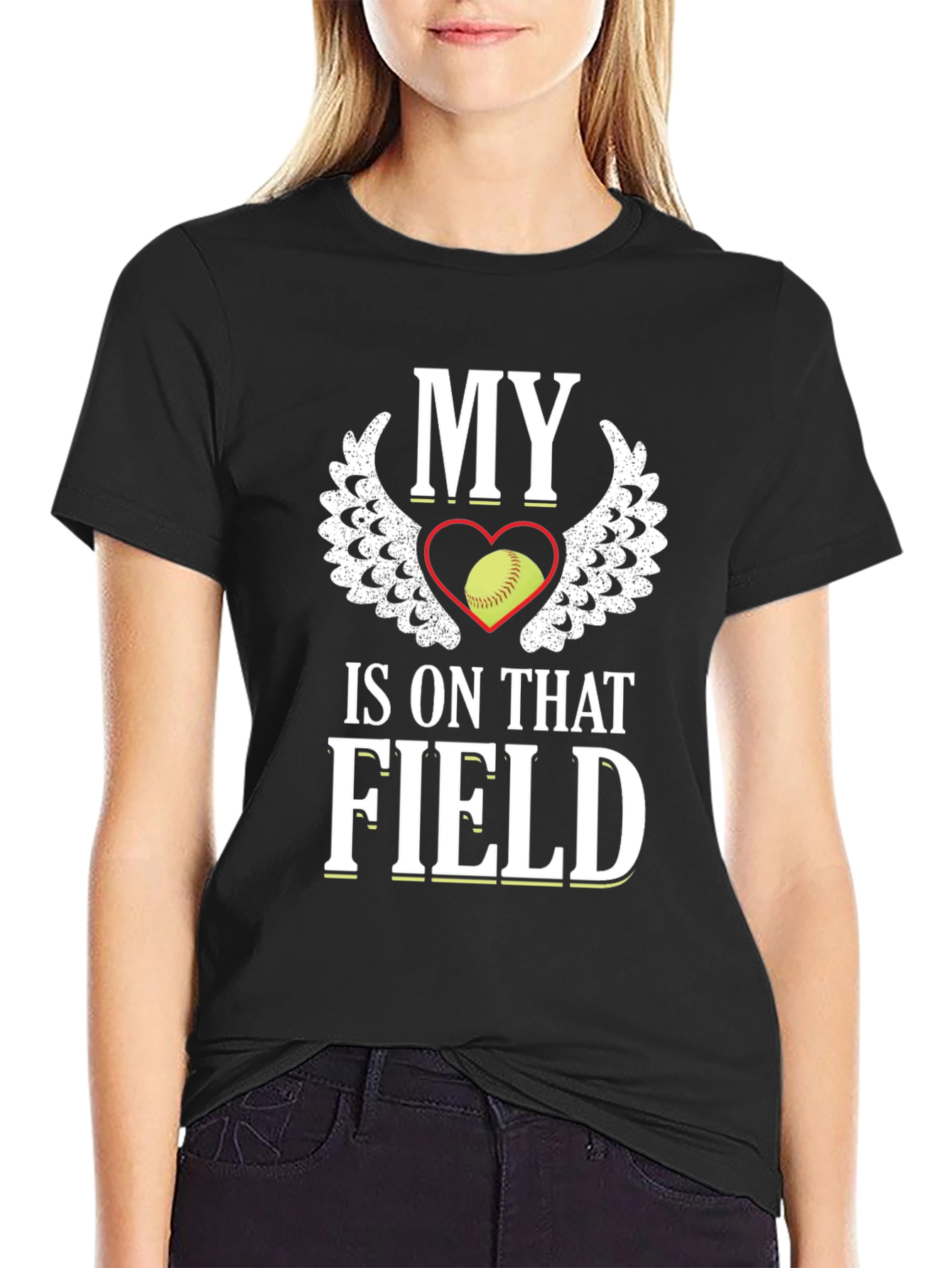 Black My Heart is on That Field Tee view 2