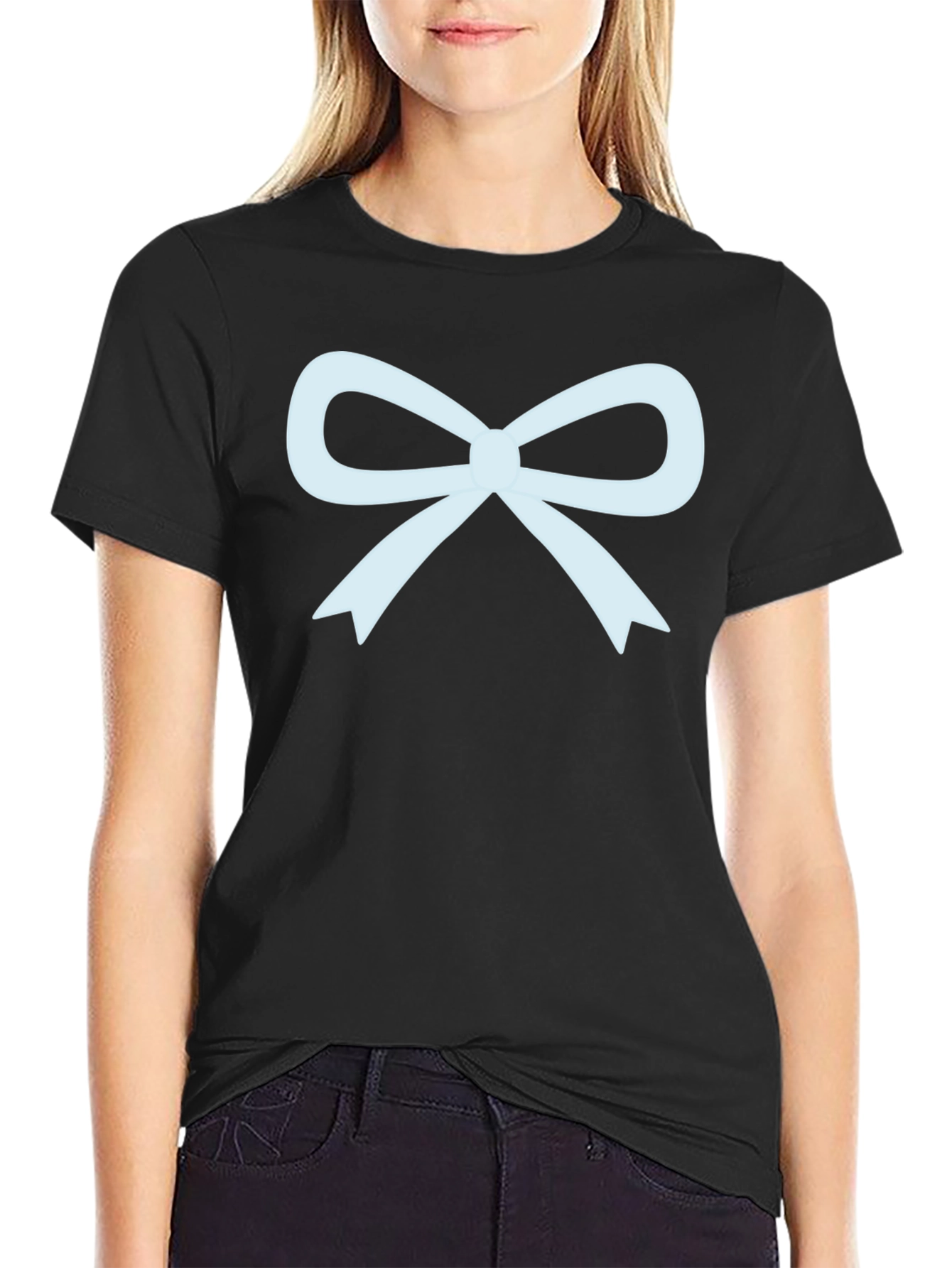 Black Bow Graphic T-Shirt - Casual Wear view 2