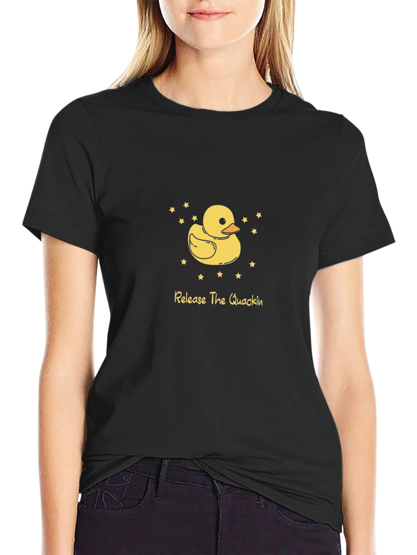Black Release the Quackin' Duck T-Shirt view 2