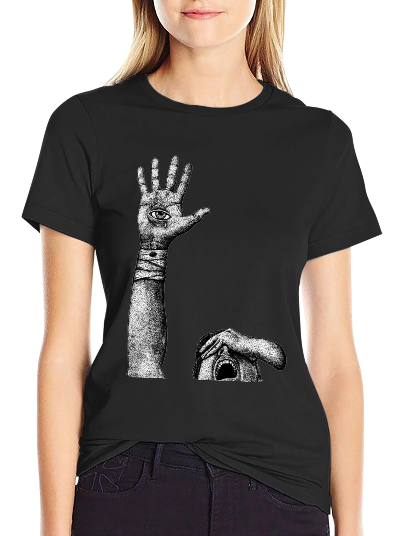 Surreal Graphic Print T-Shirt - 2