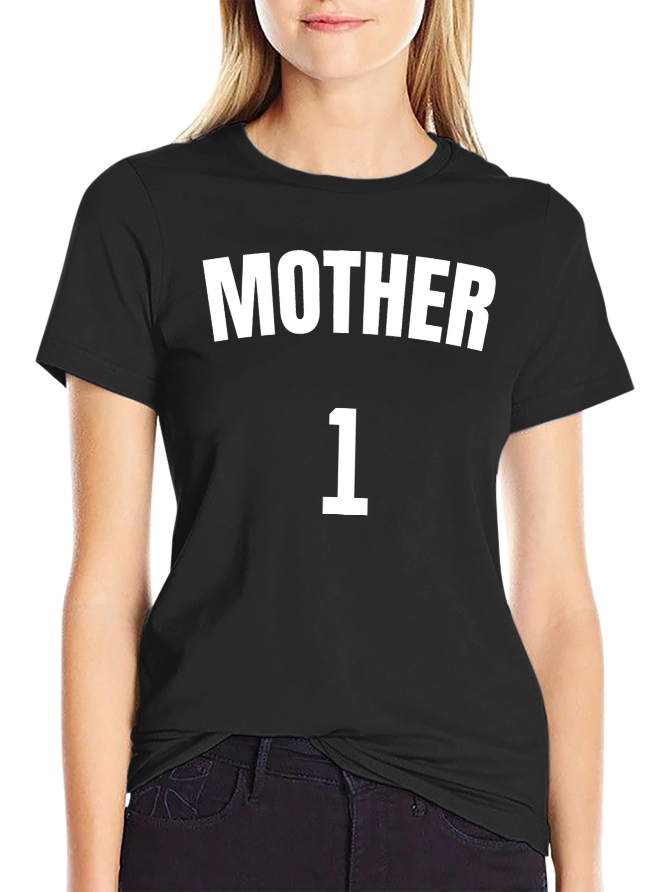 Black Mother Number One T-Shirt - Black view 2