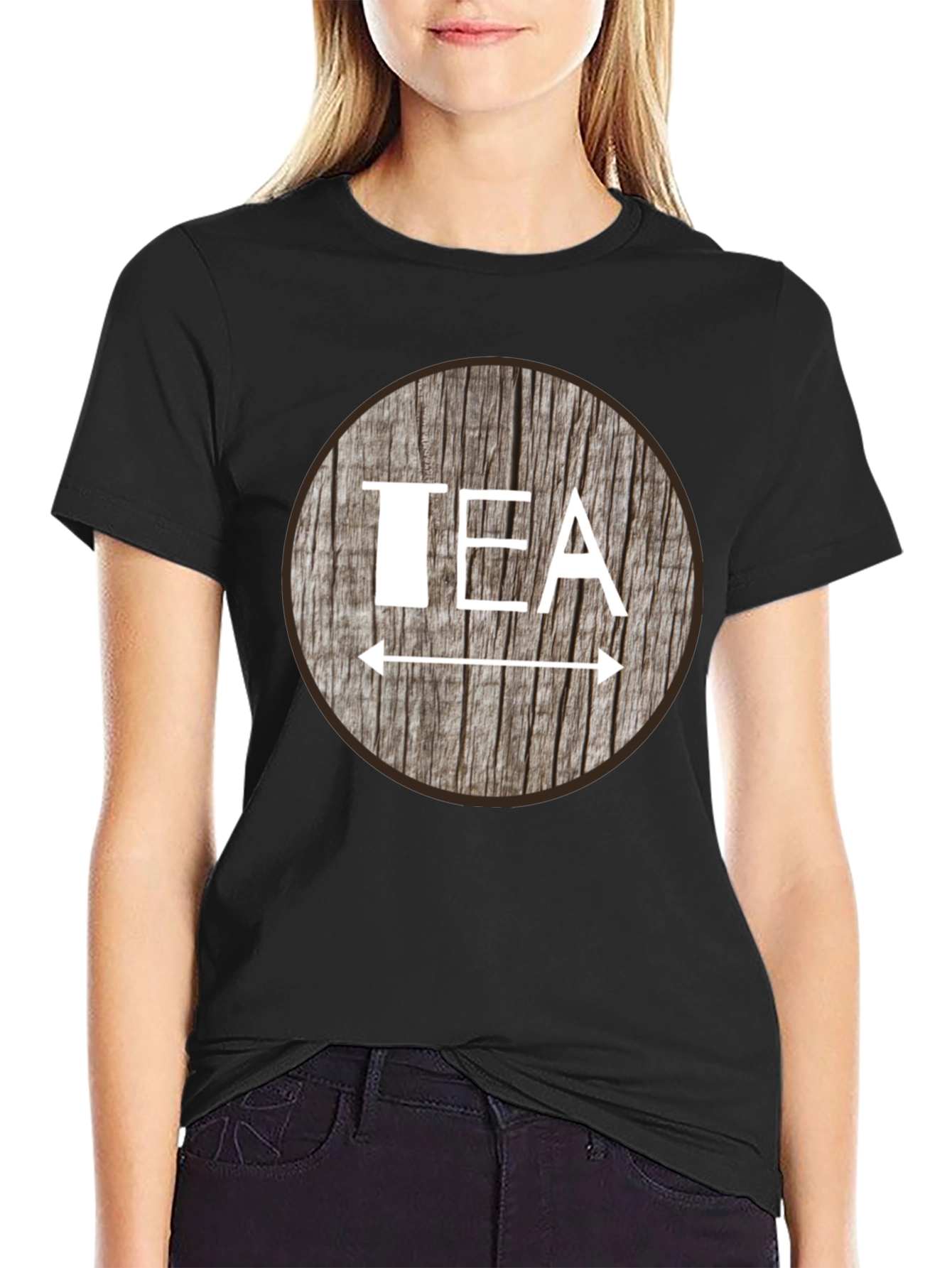 Black TEA T-Shirt - Novelty Design Tee view 2