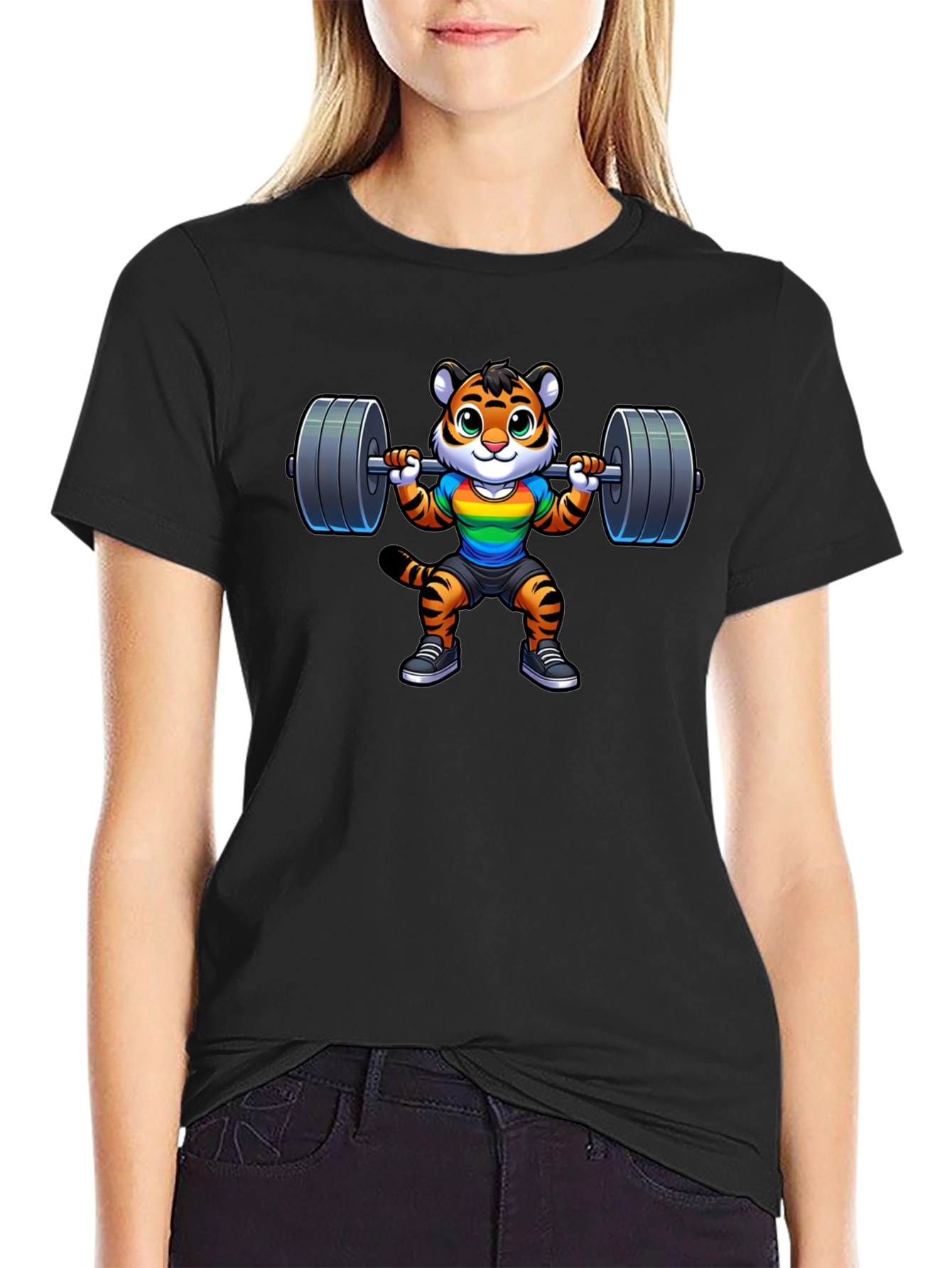 Black Tiger Pride Gym T-Shirt view 2