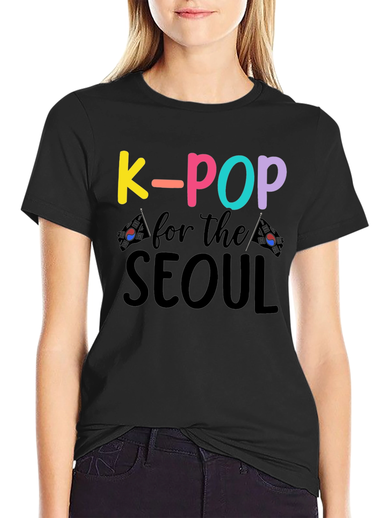 Black K-Pop for the Seoul T-Shirt view 2