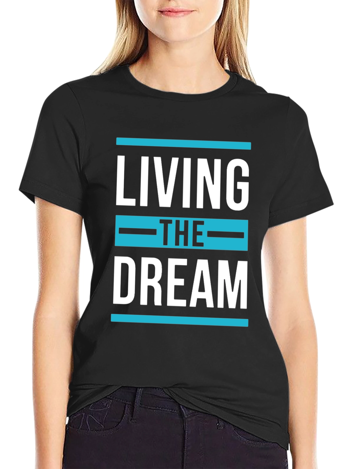 Black Living The Dream Graphic T-Shirt view 2