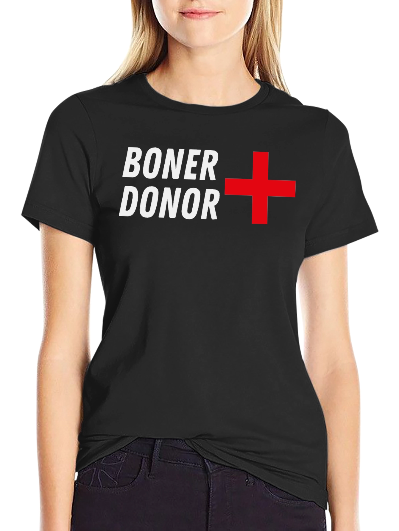 Black Boner Donor Black Humor T-Shirt view 2
