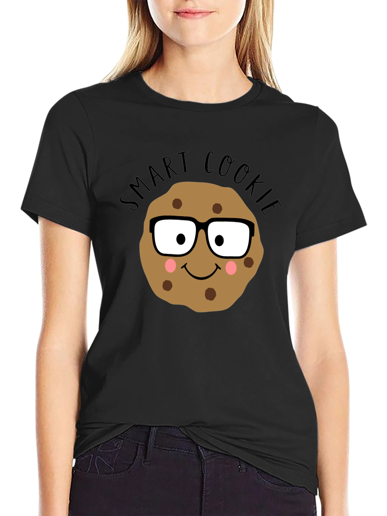 Black Smart Cookie T-Shirt: Funny Geeky Tee view 2