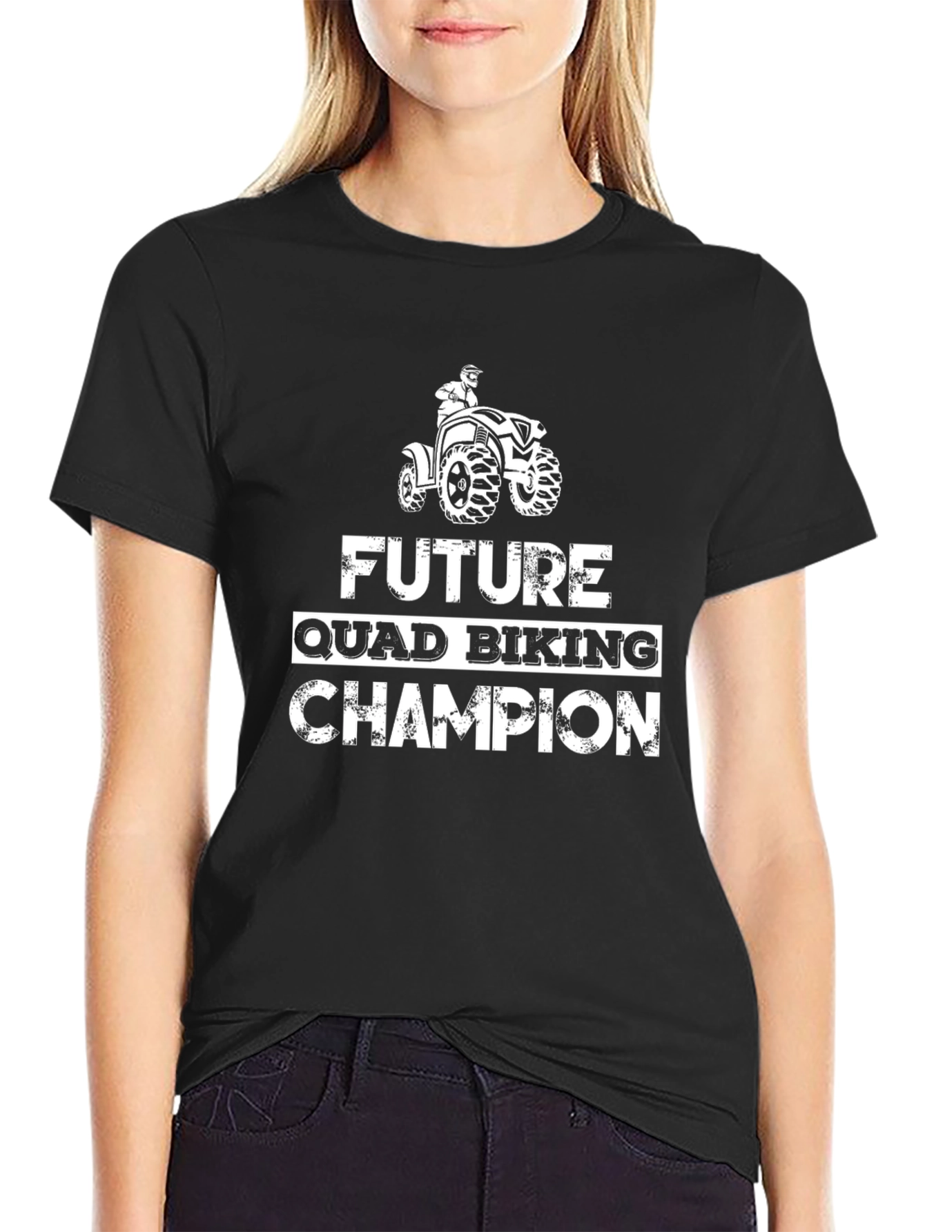 Black Future Quad Biking Champion T-Shirt view 2