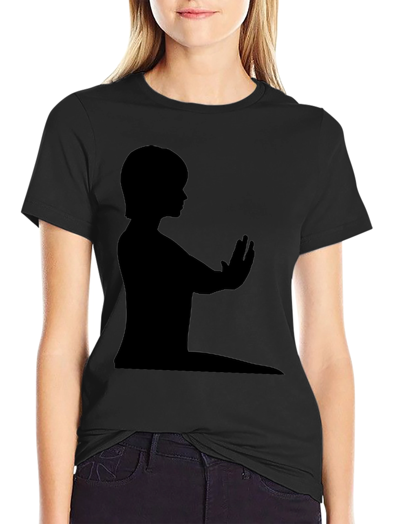 Black Silhouette Graphic Tee - Black view 2