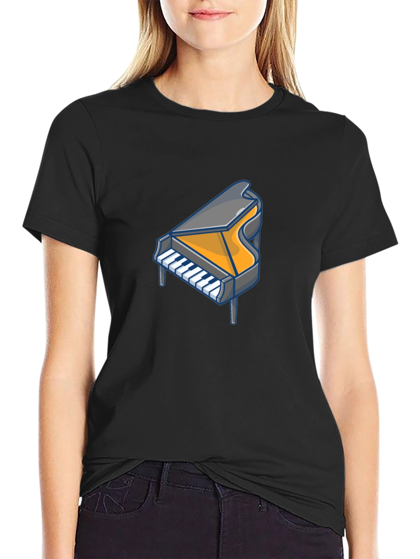 Piano Graphic Tee - Music Lover's T-Shirt - 2