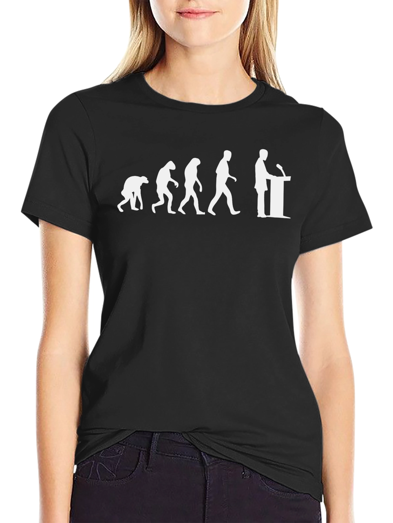 Black Evolution of Man T-Shirt view 2