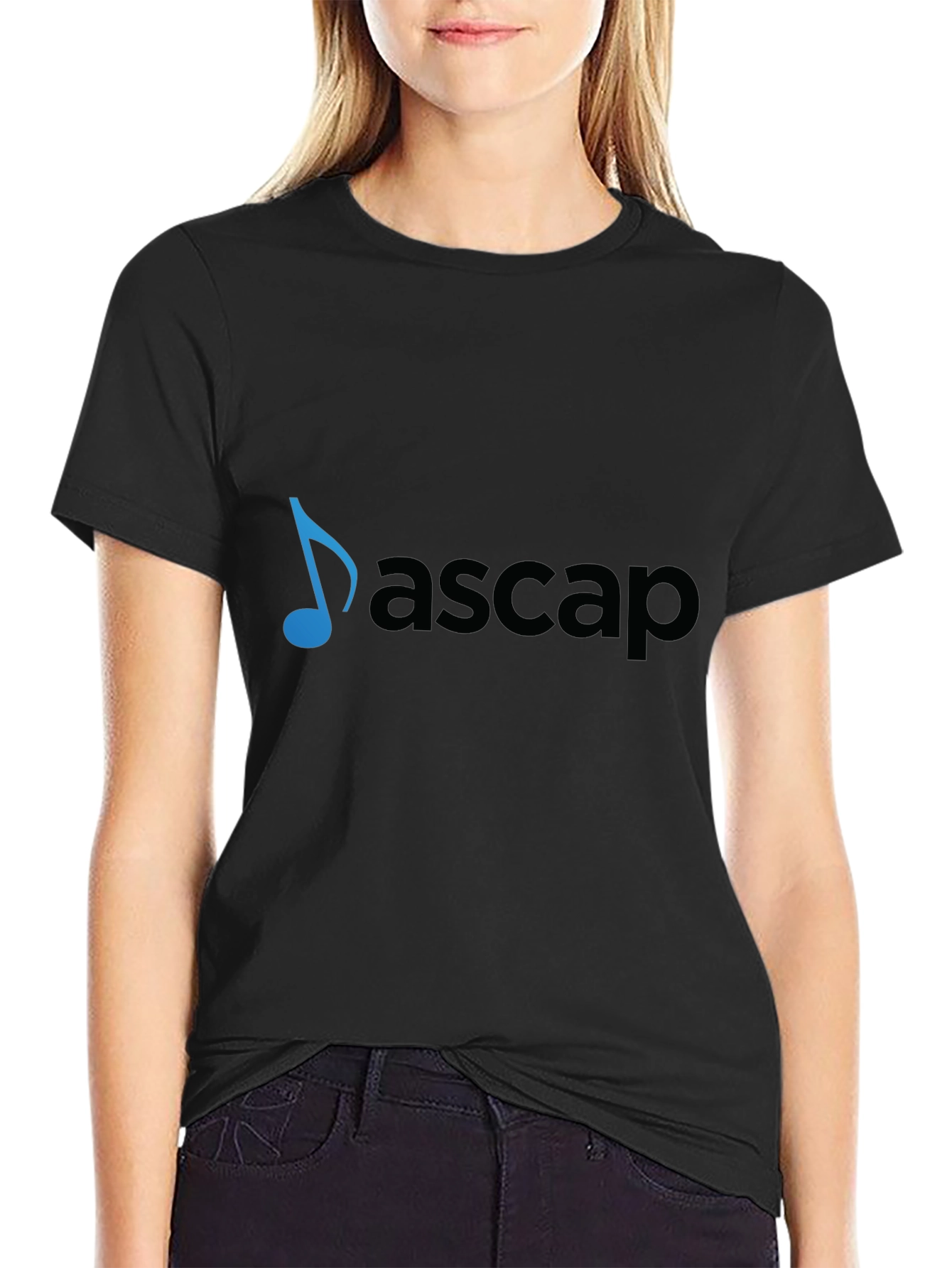 Black ASAP Music Note Black T-Shirt view 2