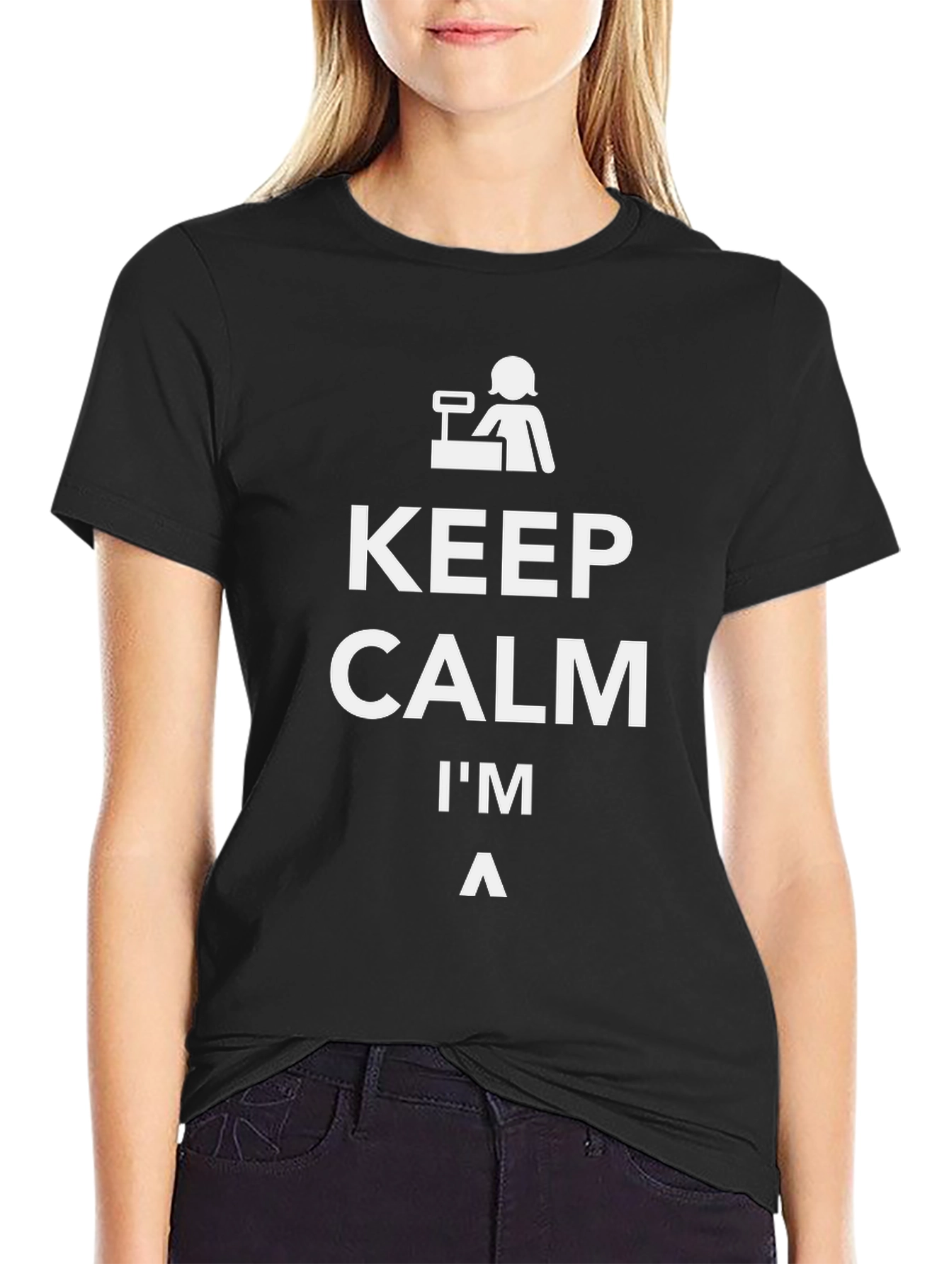 Black Keep Calm I'm a Cashier T-Shirt view 2