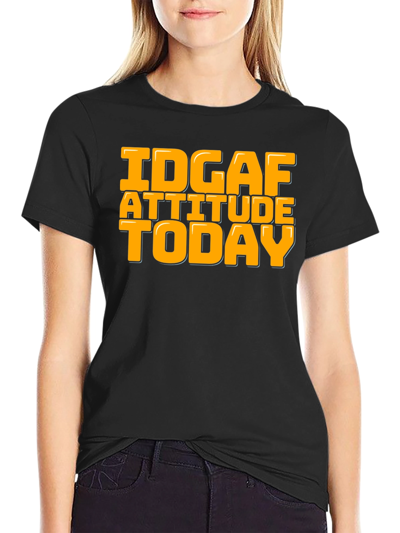 IDGAF Attitude Today Graphic Tee - Black - 2