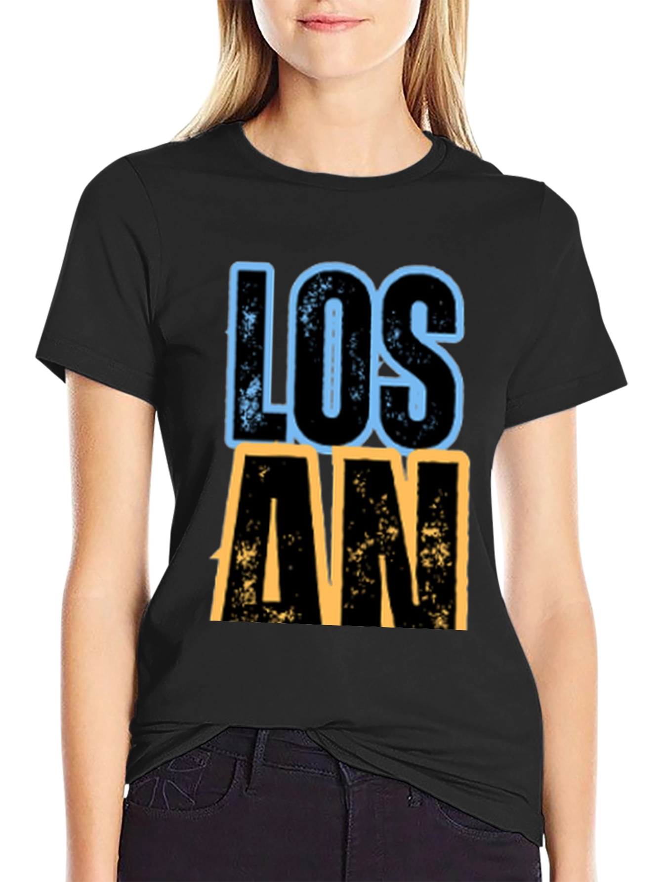 Black Los Angeles Graphic T-Shirt - Black view 2