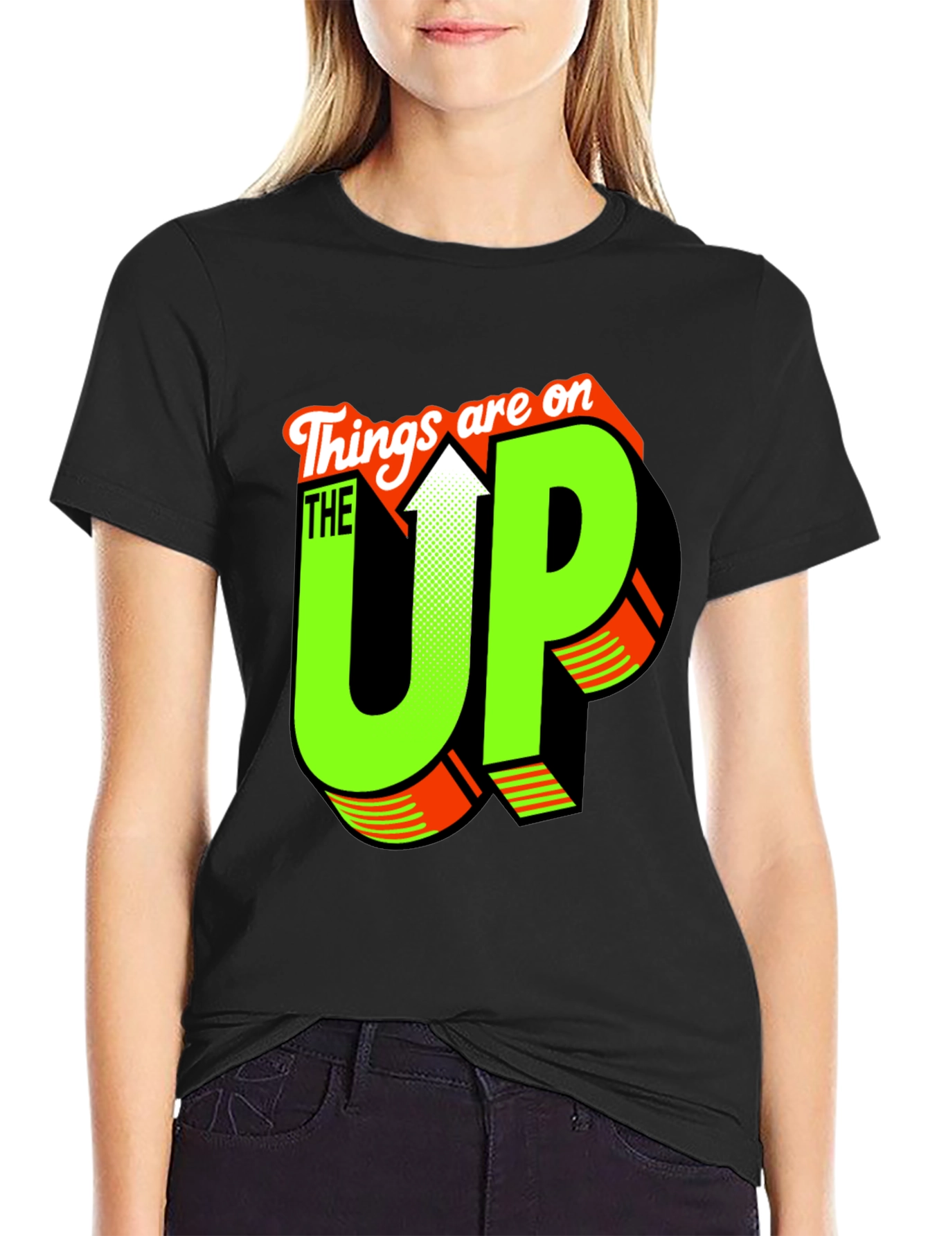 Black Things are on the UP Graphic T-Shirt view 2