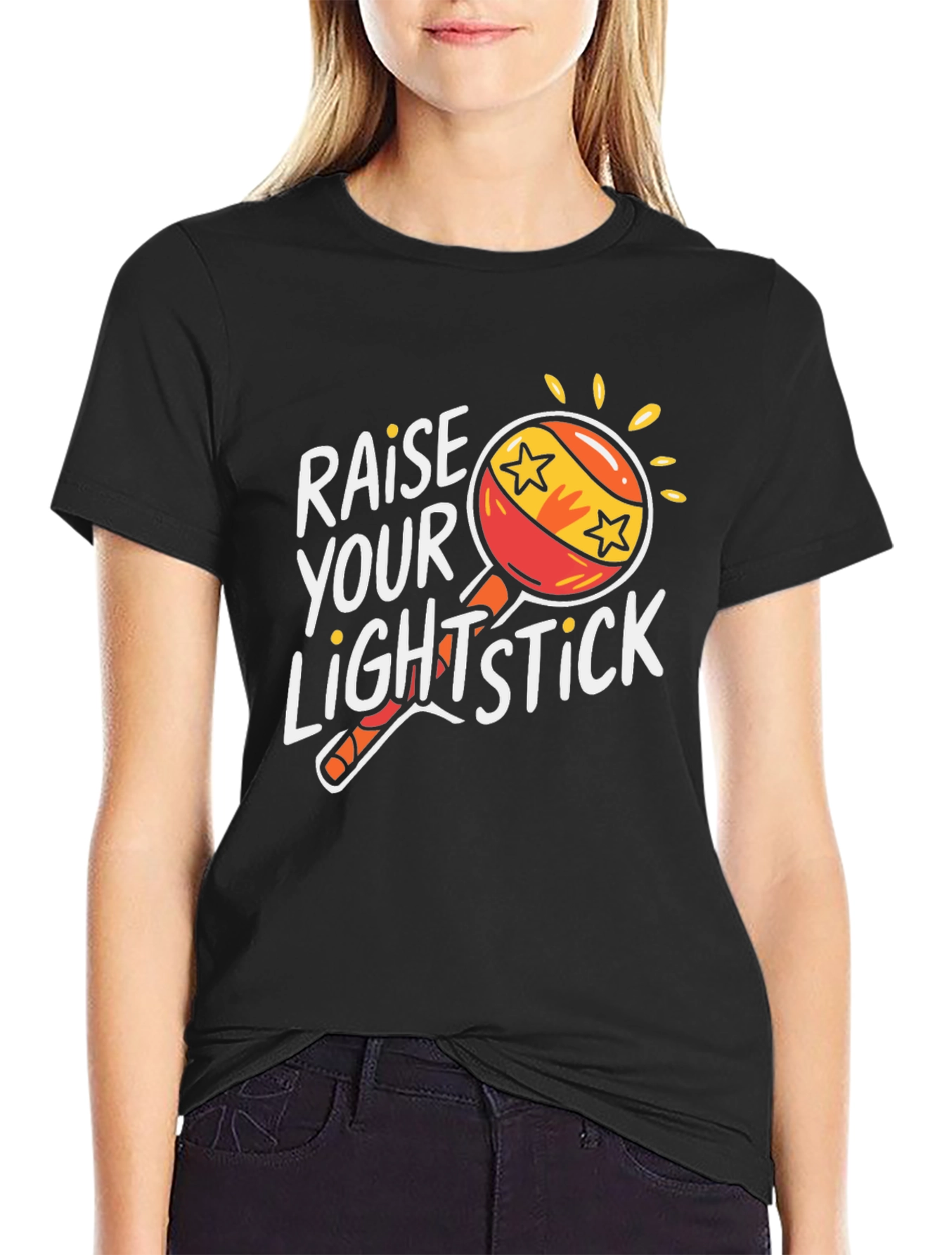 Black Raise Your Lightstick T-Shirt view 2