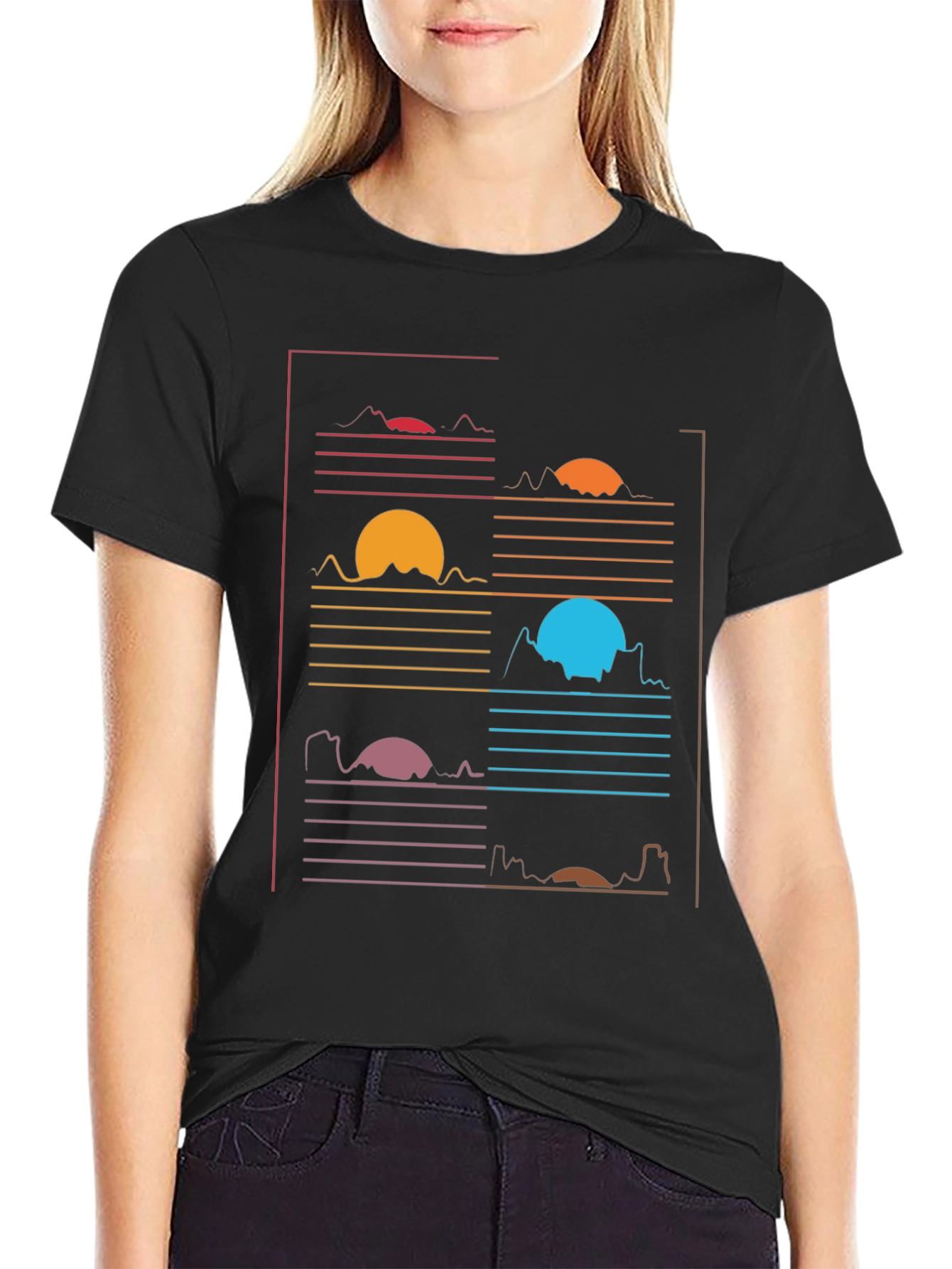 Retro Sunset Graphic Tee - Unique Design - 2