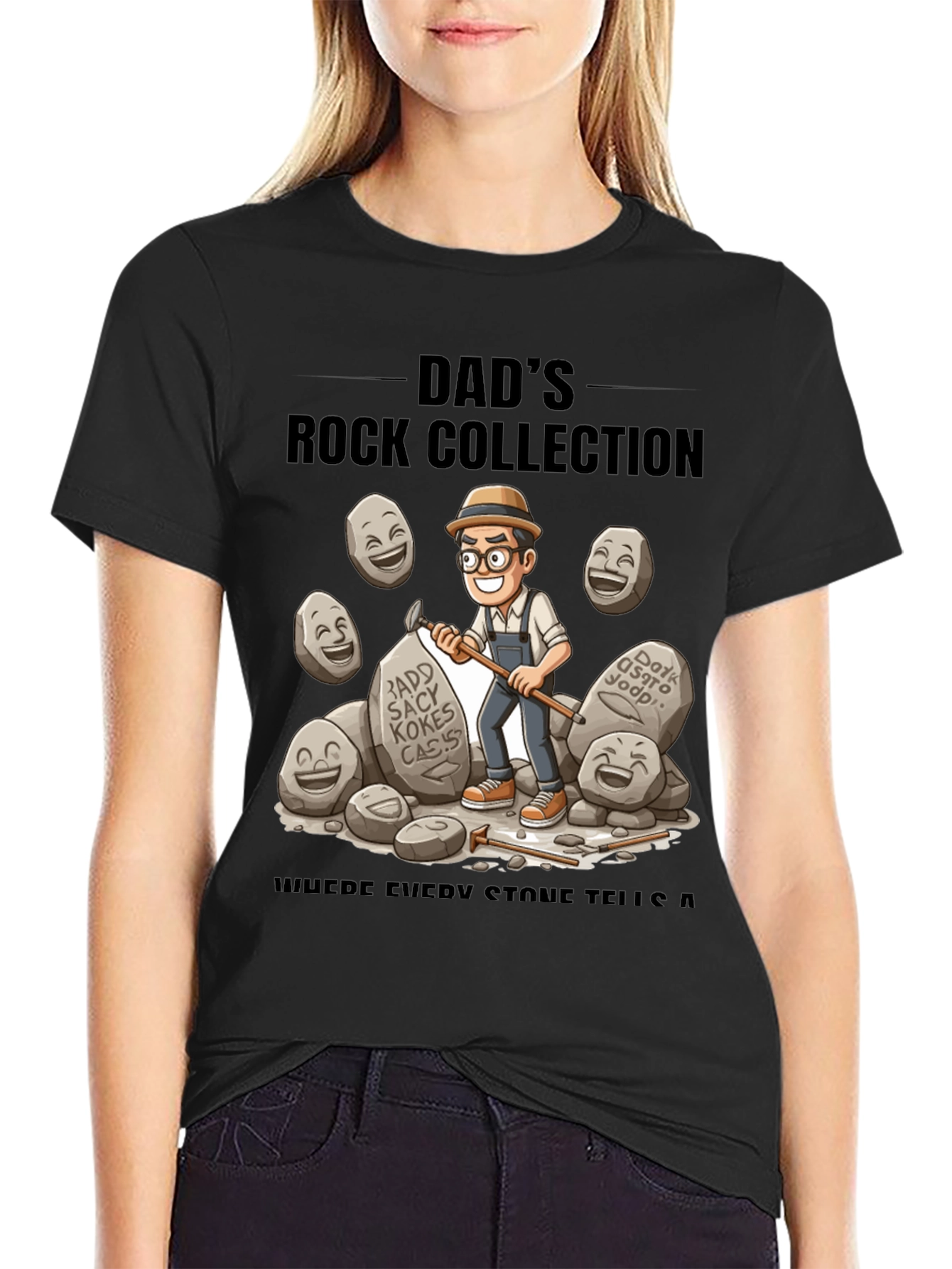 Black Dad's Rock Collection Graphic Tee view 2