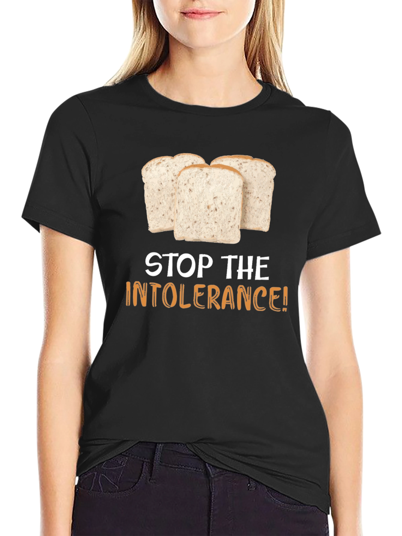 Stop the Intolerance T-Shirt - Gluten Humor Tee - 2