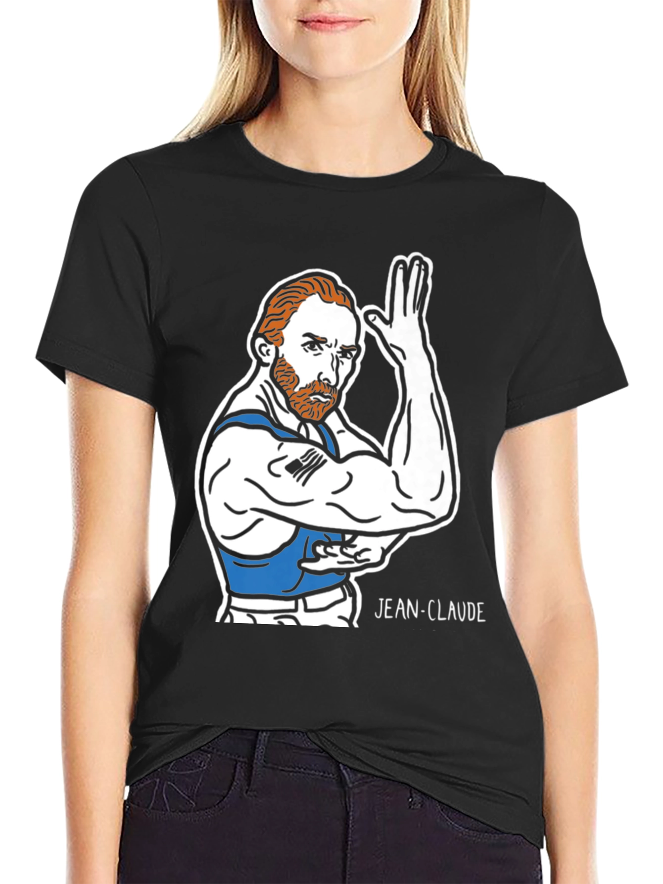 Black Jean-Claude Van Gogh T-Shirt - Black Graphic Tee view 2