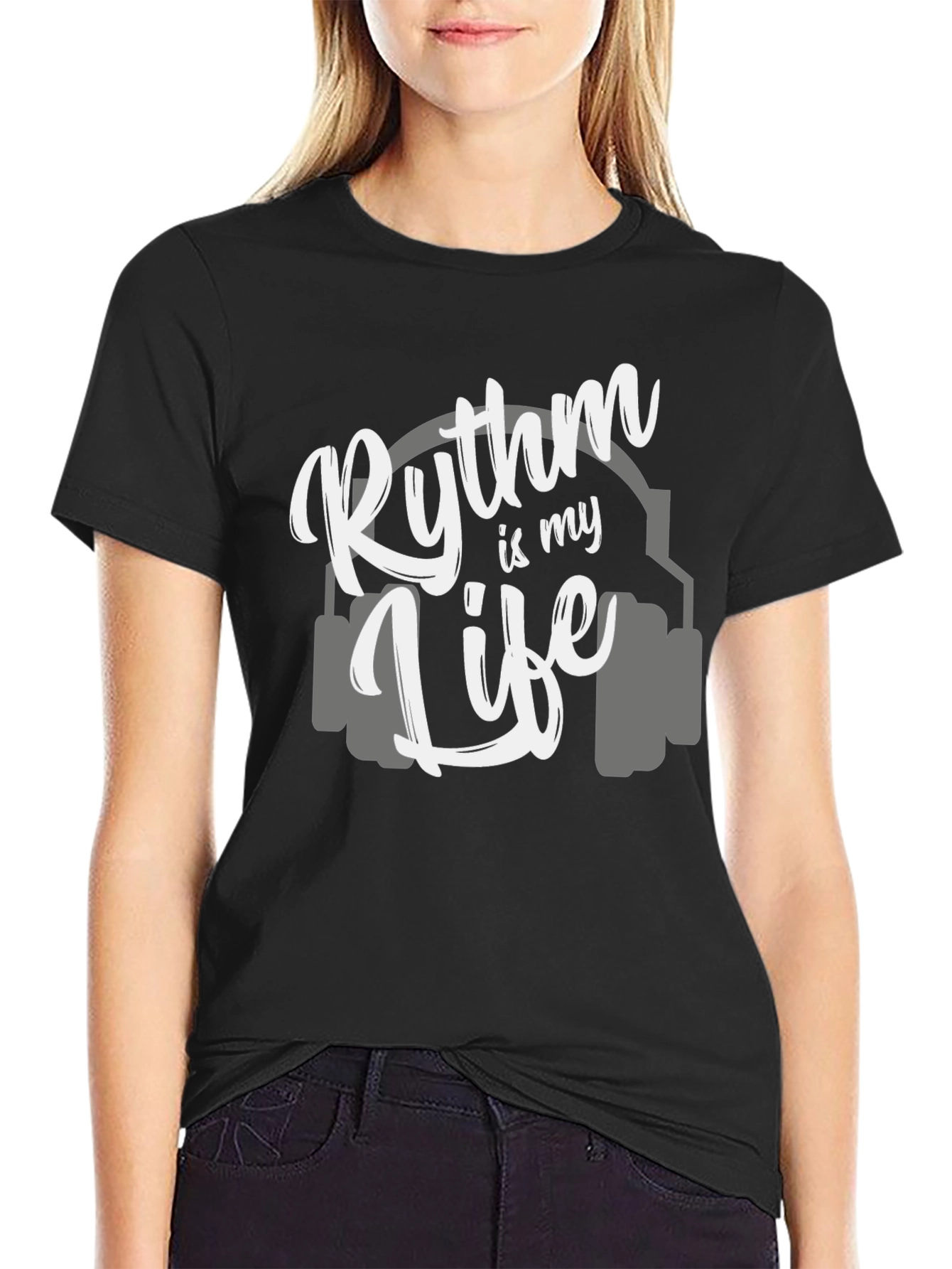 Black Rhythm is my Life Graphic T-Shirt view 2