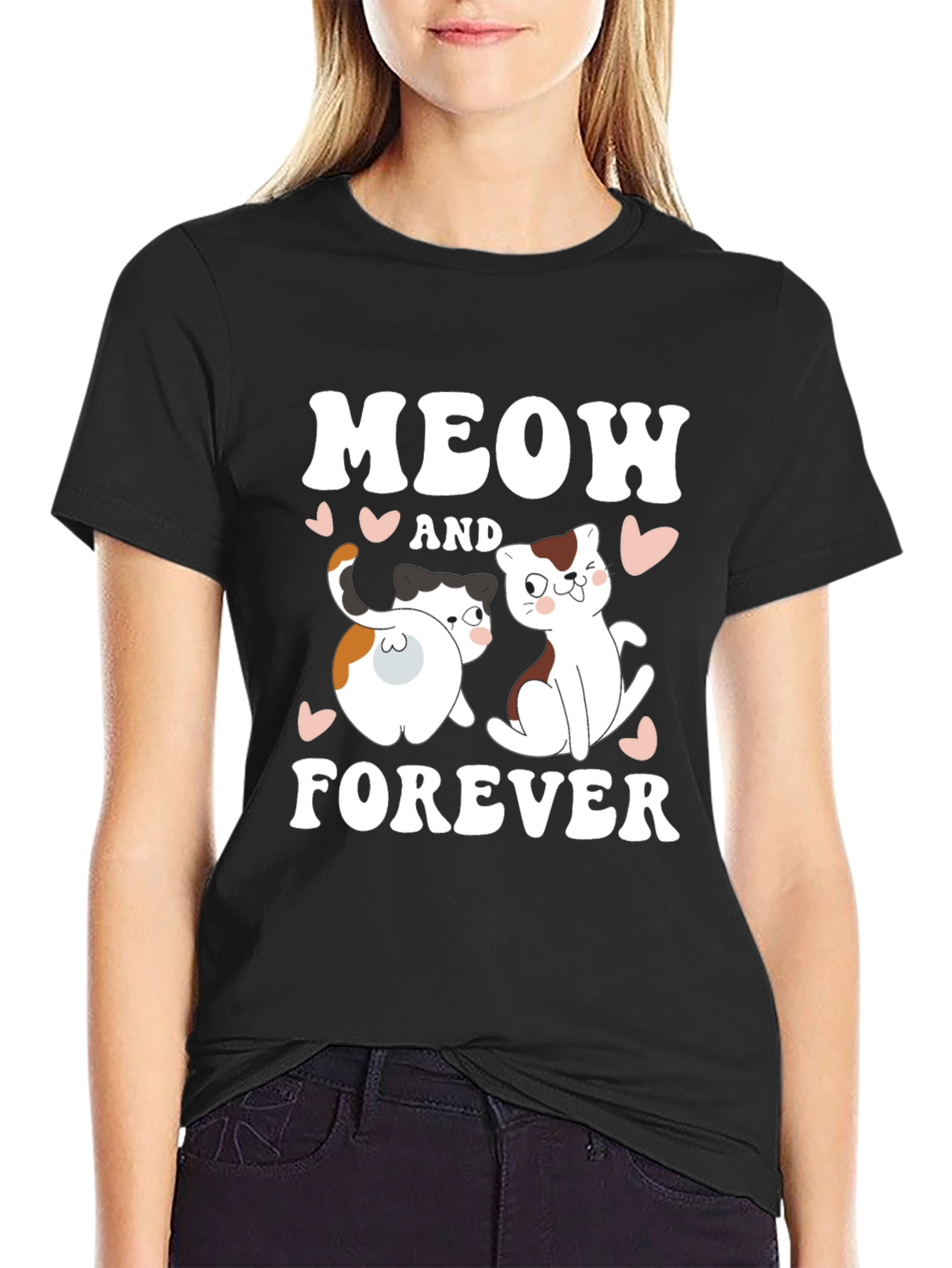 Meow and Forever Cat Lover T-Shirt - 2
