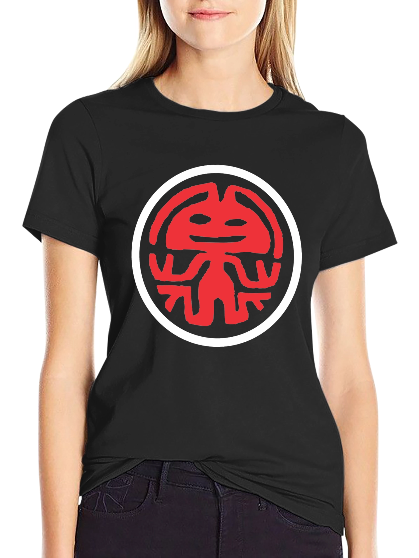 Black Red Kokopelli Graphic Black T-Shirt view 2