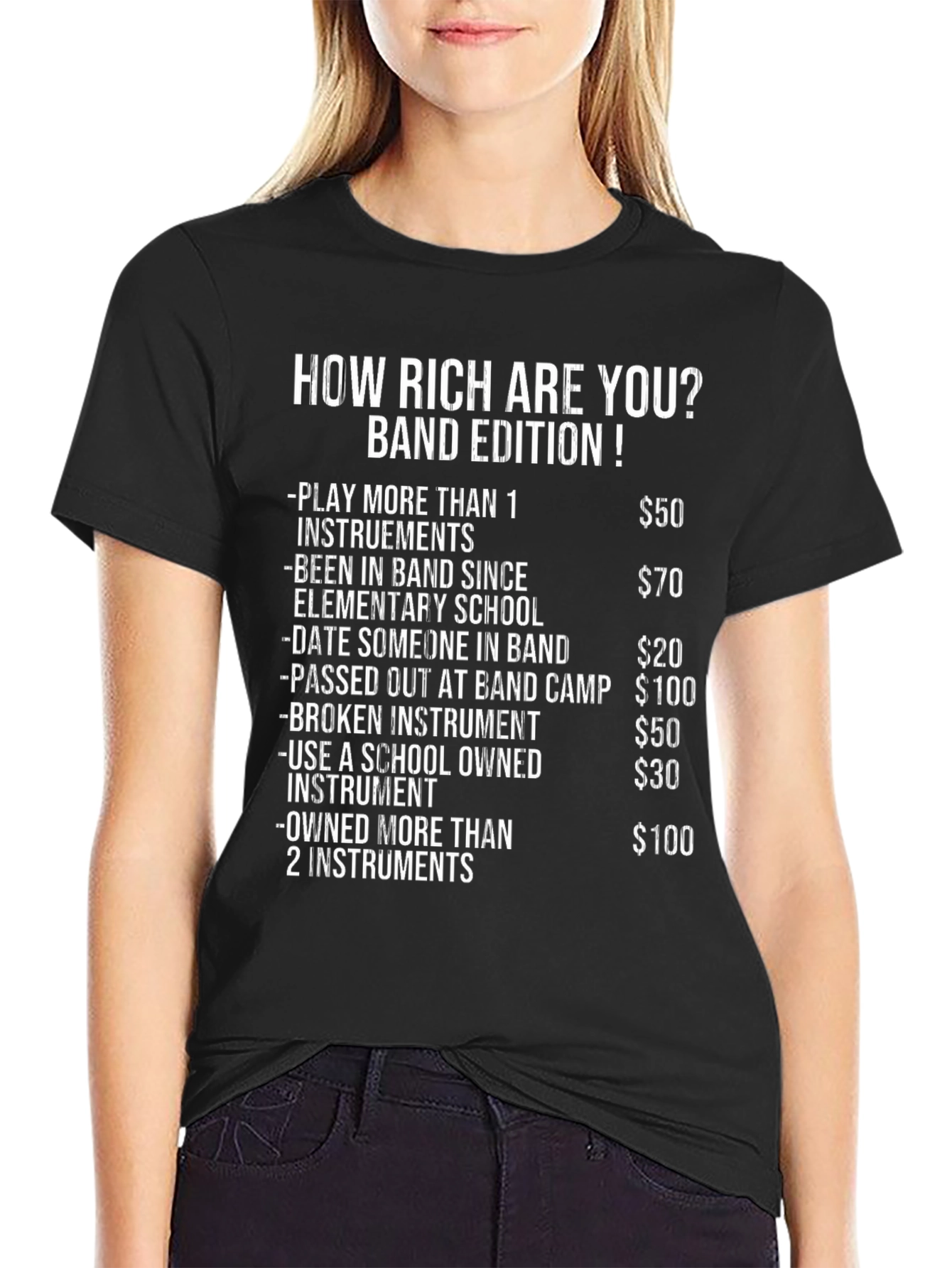 Black Band Edition Funny T-Shirt view 2