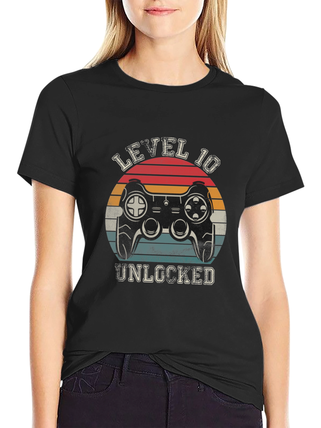 Black Level 10 Unlocked Gamer T-Shirt view 2