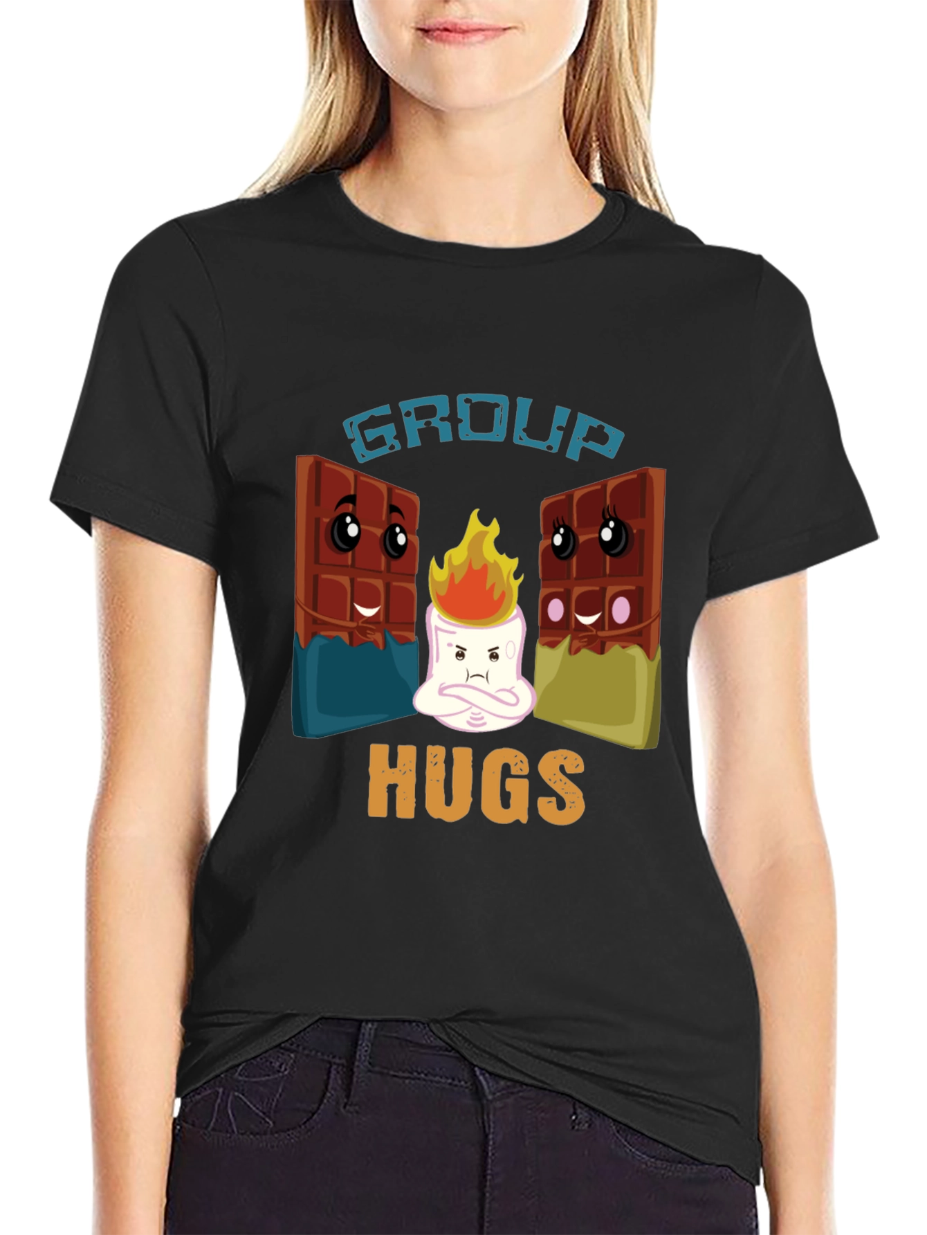 Group Hugs T-Shirt: Marshmallow & Chocolate Fun - 2