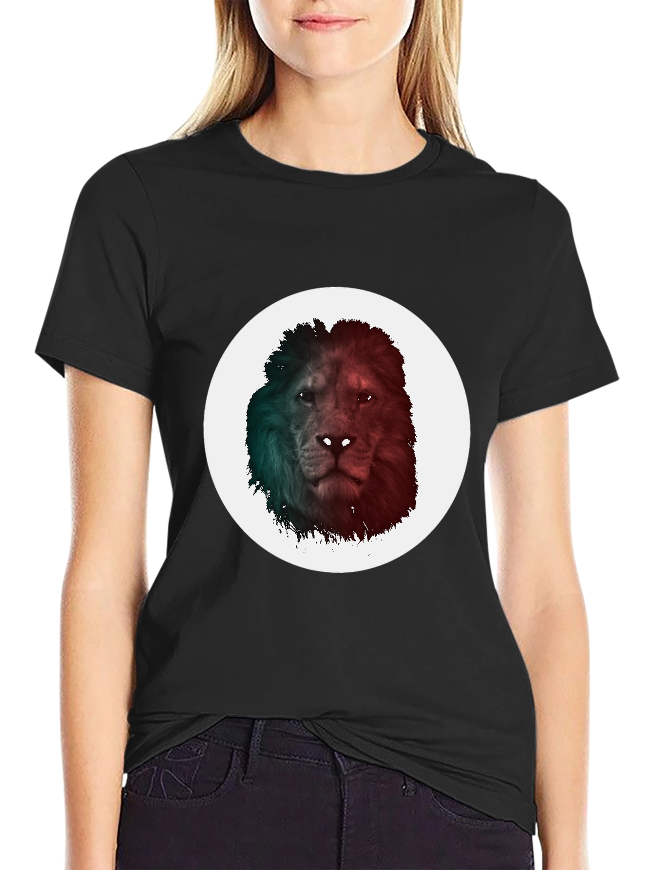 Black Lion Graphic Tee - Men's Black T-Shirt view 2
