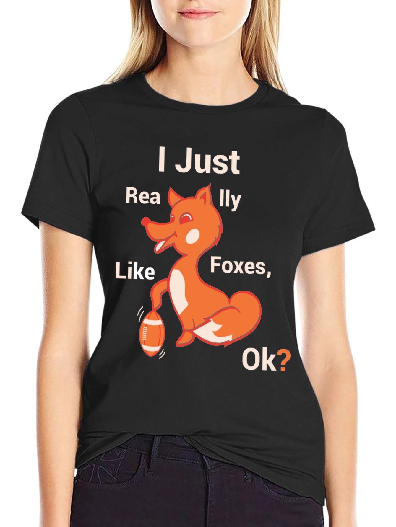 Black Funny Foxes Lover T-Shirt view 2