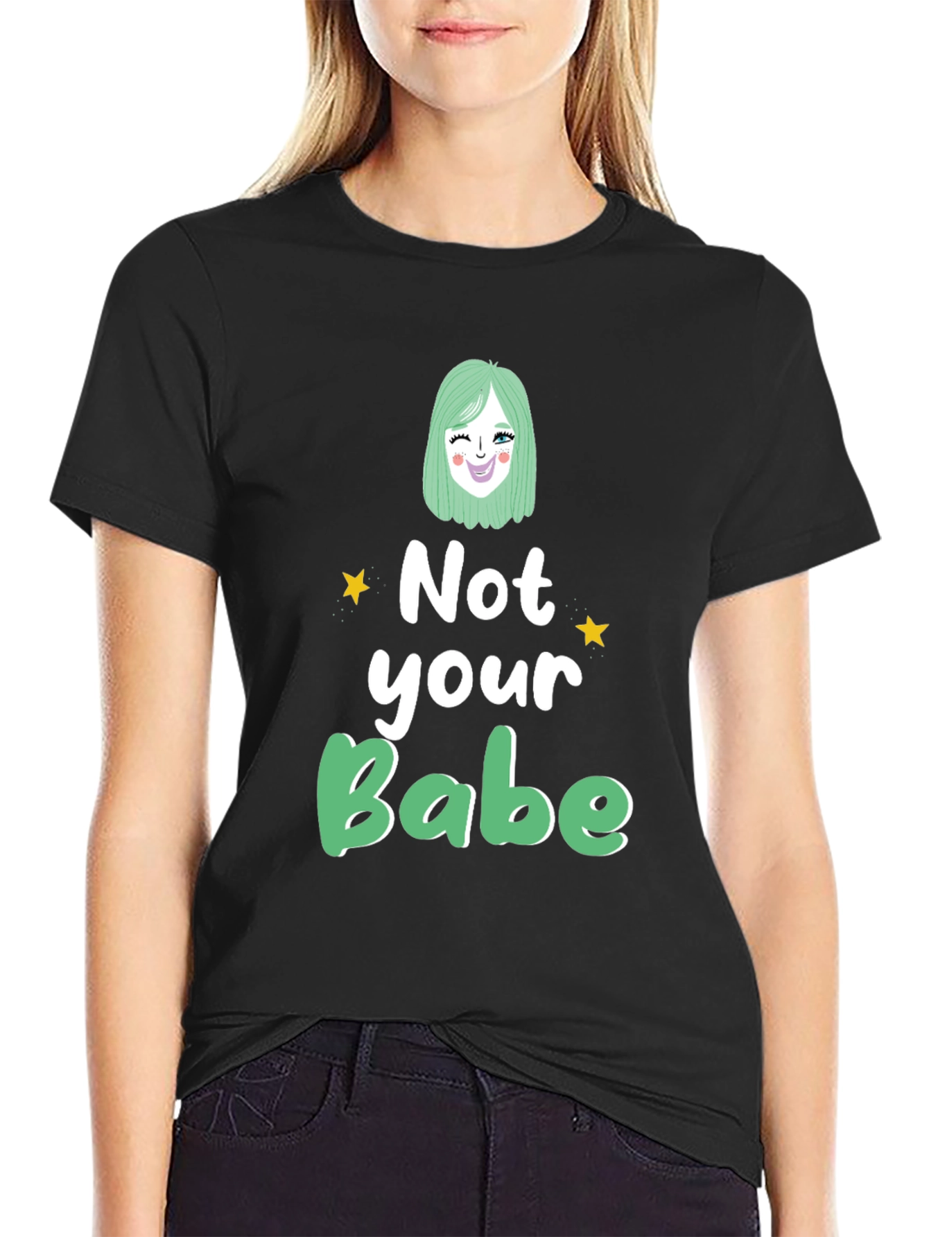 Black Not Your Babe Graphic Tee - Unisex view 2