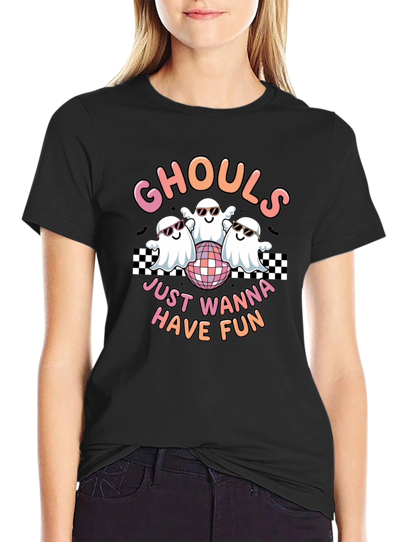 Black Ghouls Just Wanna Have Fun T-Shirt view 2
