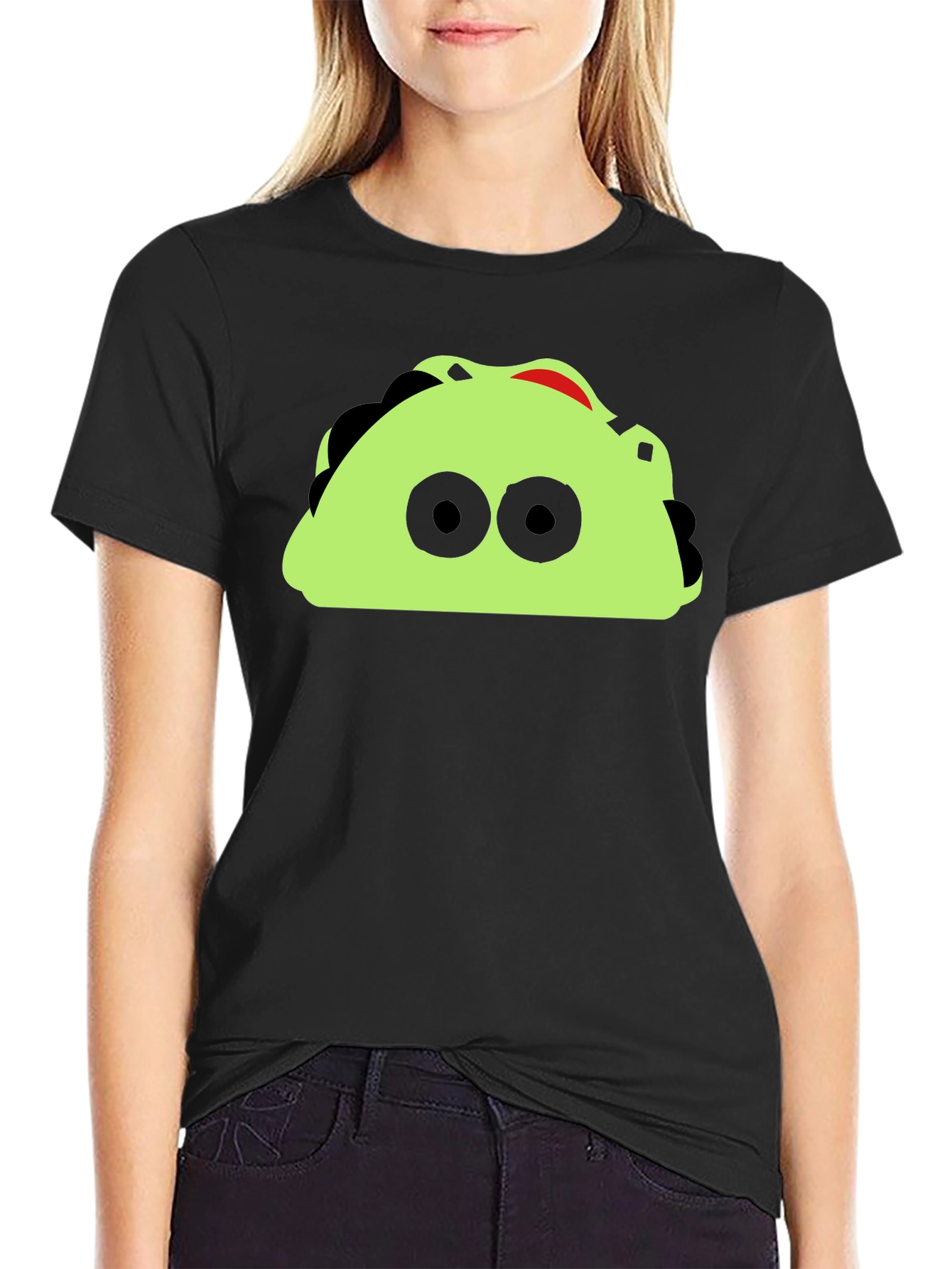 Black Funny Taco Graphic T-Shirt - Unique Design view 2