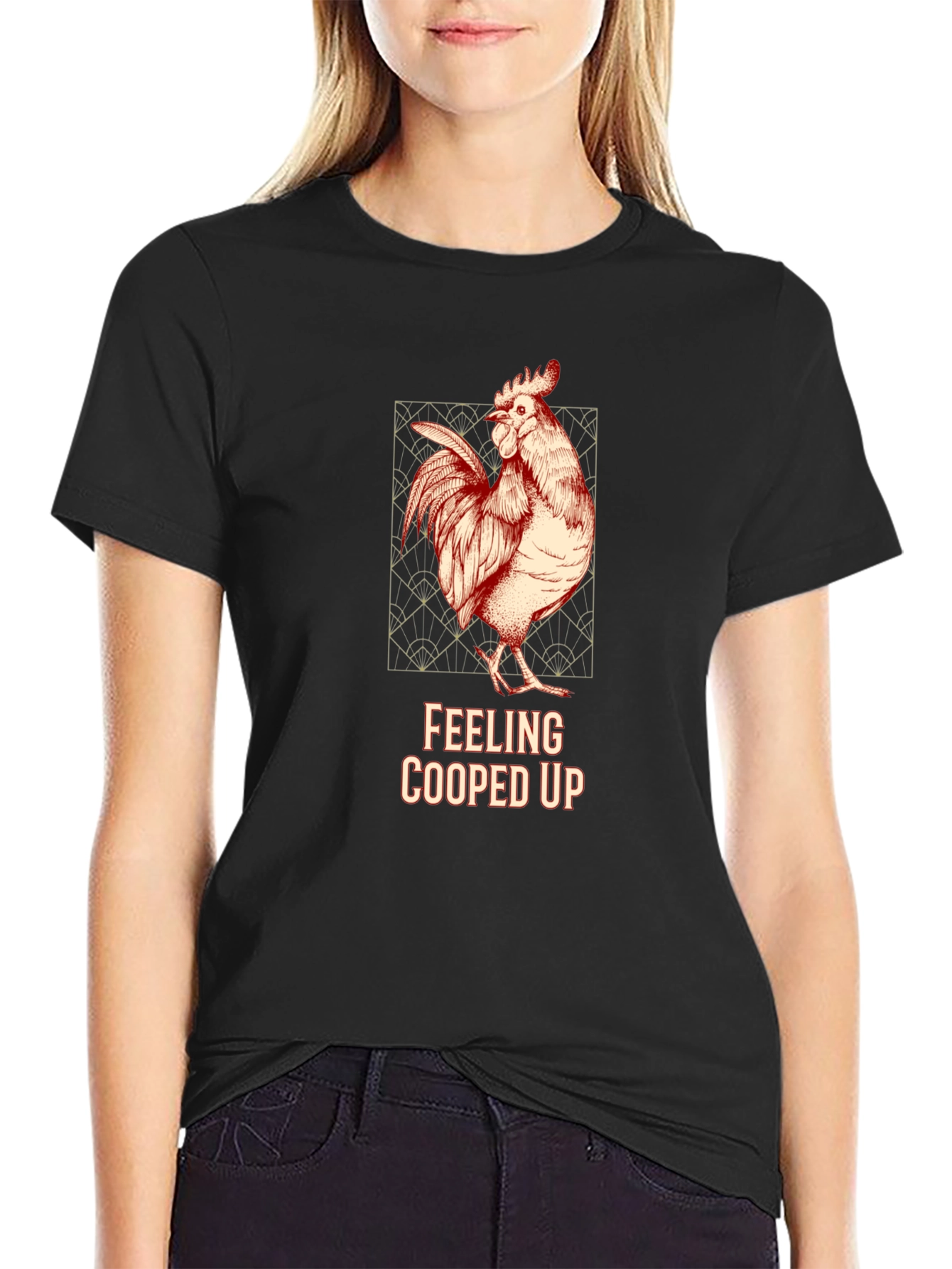 Black Feeling Cooped Up Graphic Tee view 2