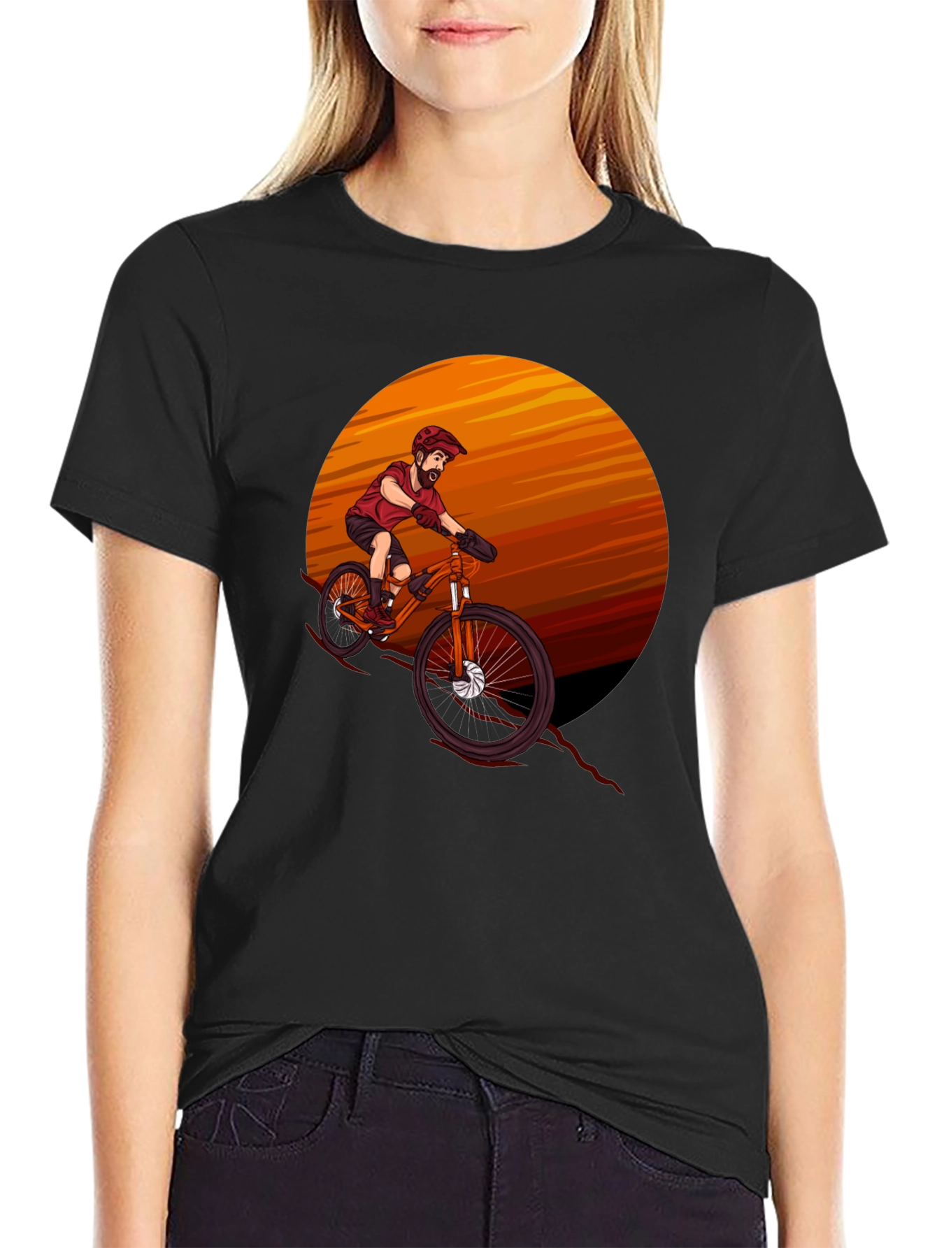 Black Mountain Bike Graphic Tee - Adventure Ready view 2