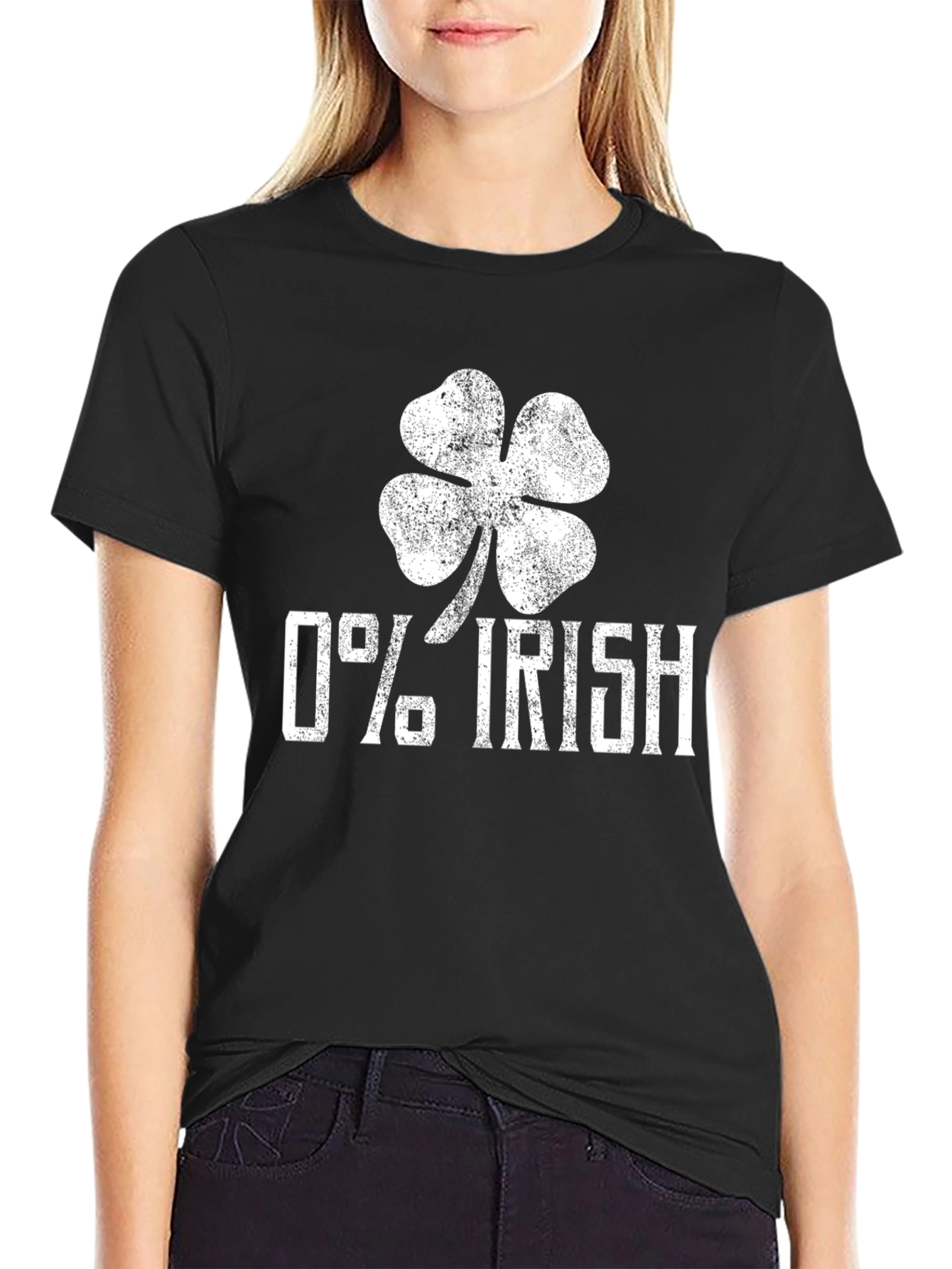 Black 0% Irish St. Patrick's Day Graphic Tee view 2