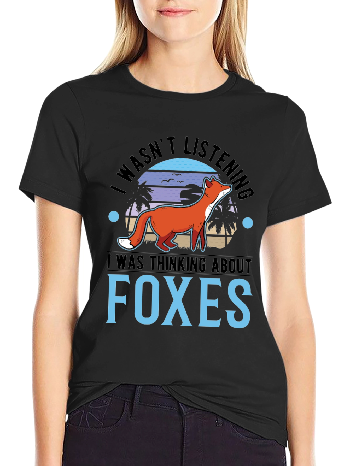Black Foxes Graphic T-Shirt - I Wasn't Listening view 2
