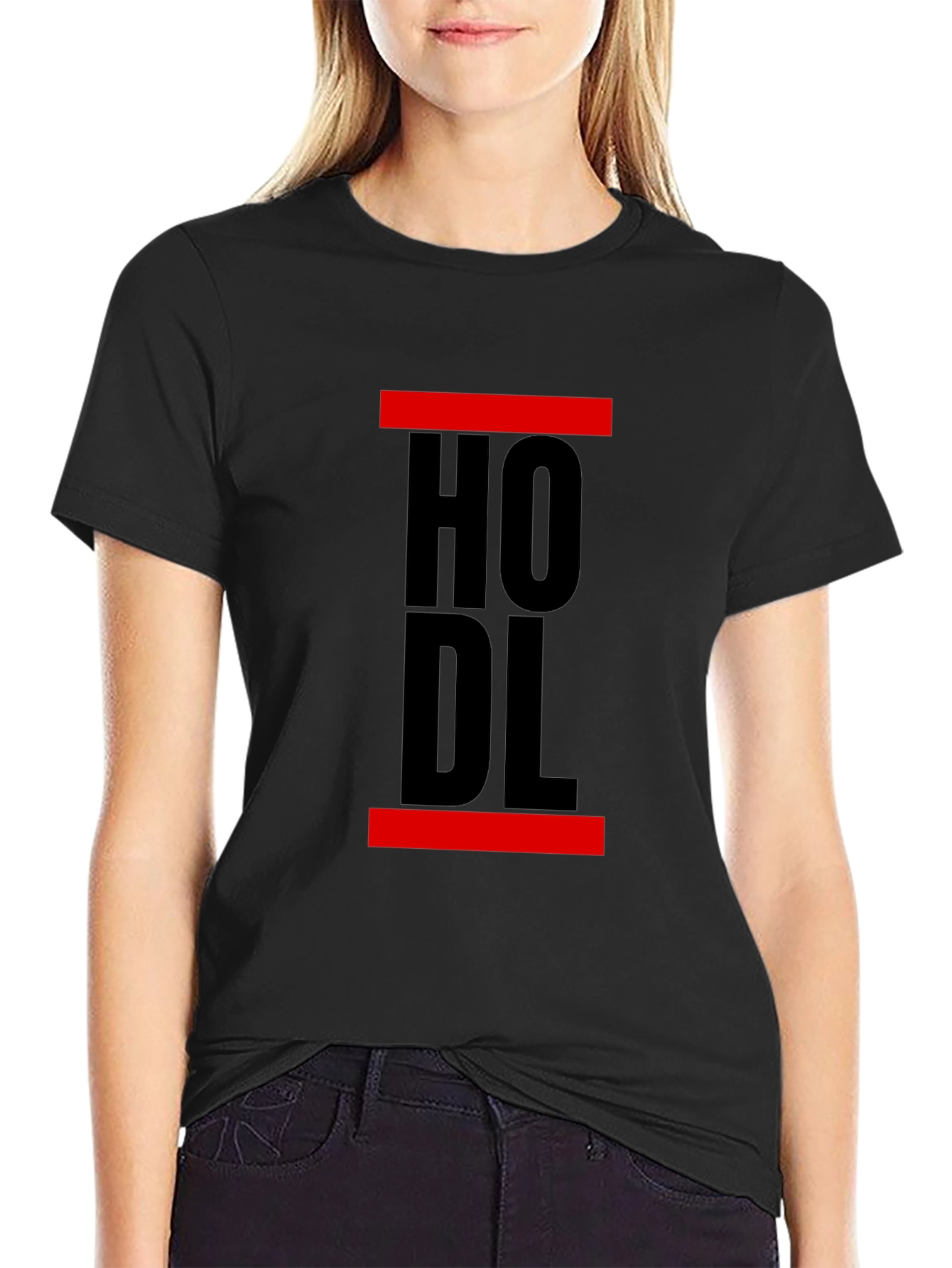 Black HODL Crypto Black T-Shirt view 2